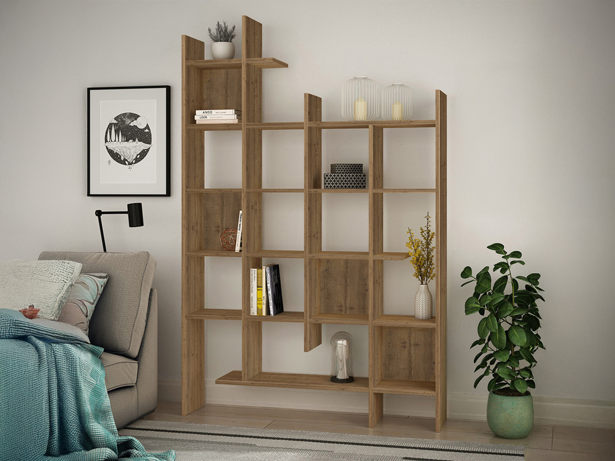 Estantería Kailua 2710 (Madera oscura)