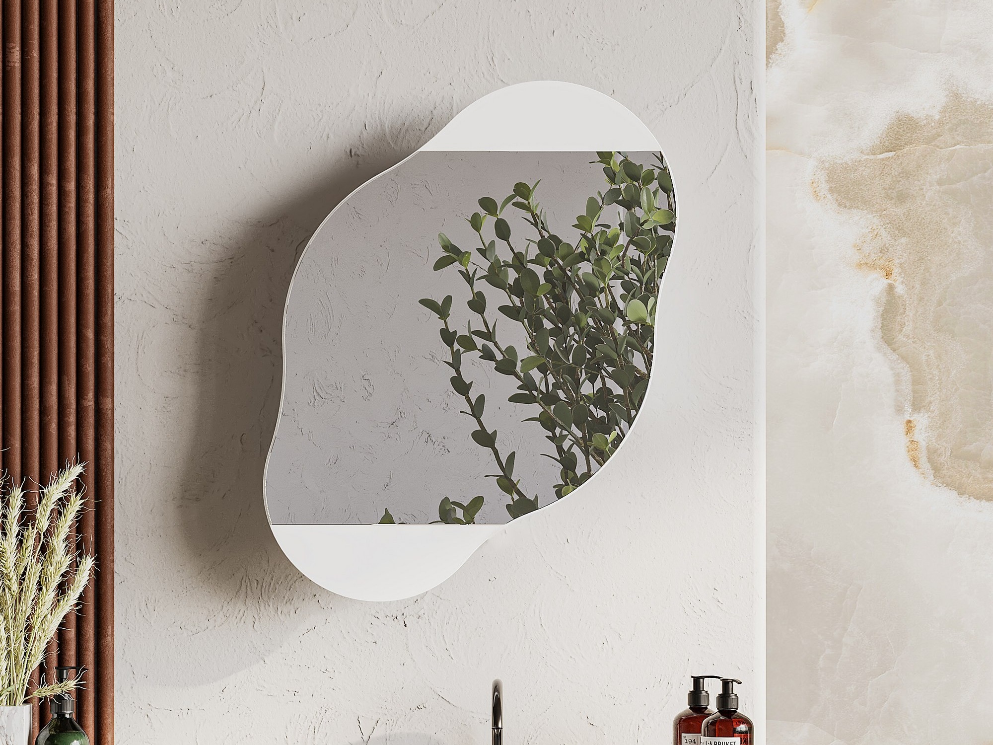 Mueble para baño con espejo Kailua 2711 (Blanco)