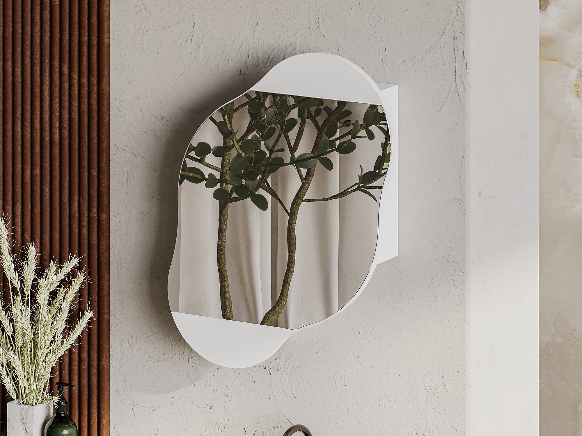 Mueble para baño con espejo Kailua 2711 (Blanco)