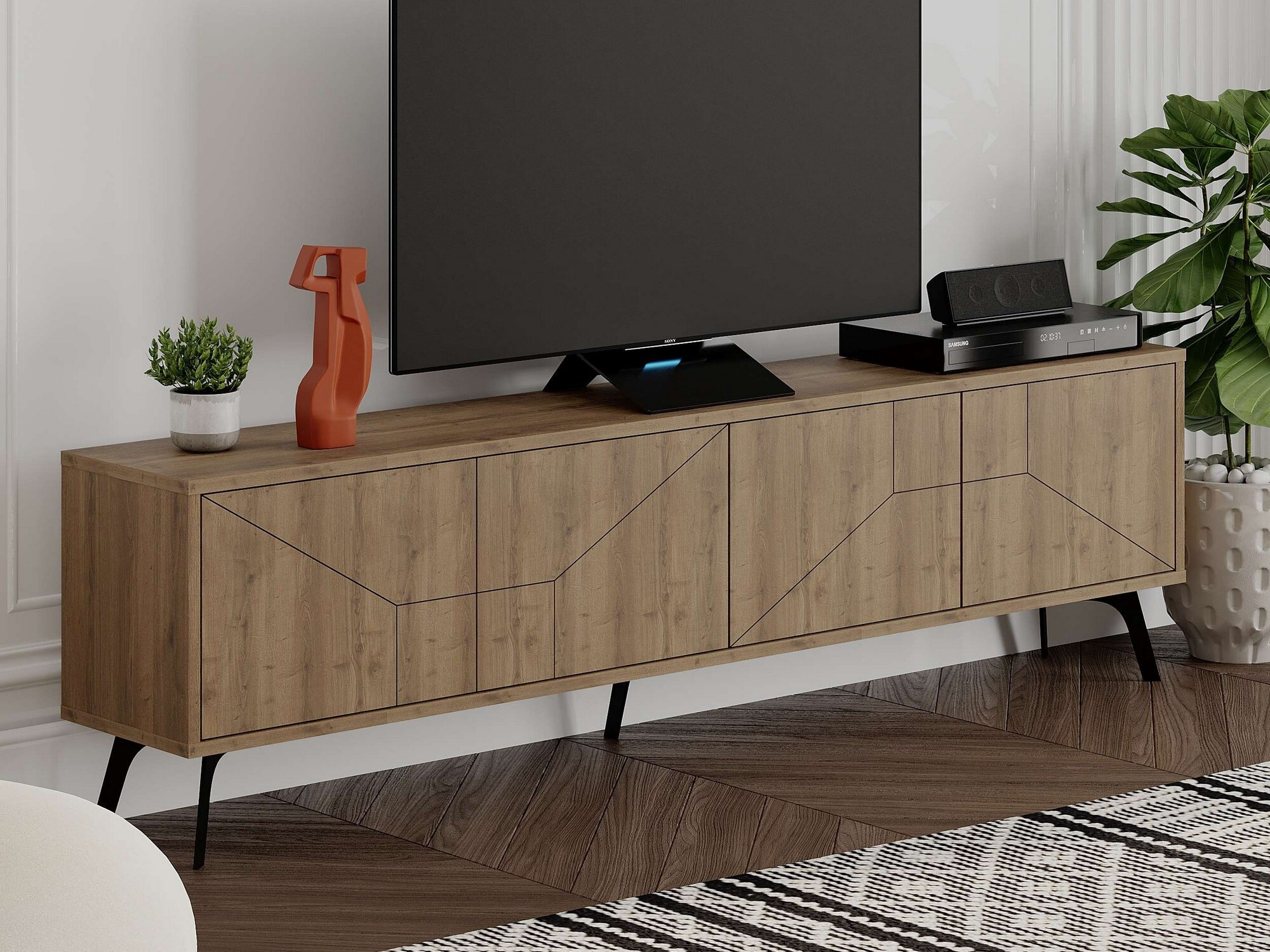 Mueble TV Kailua 1237 (Madera oscura)