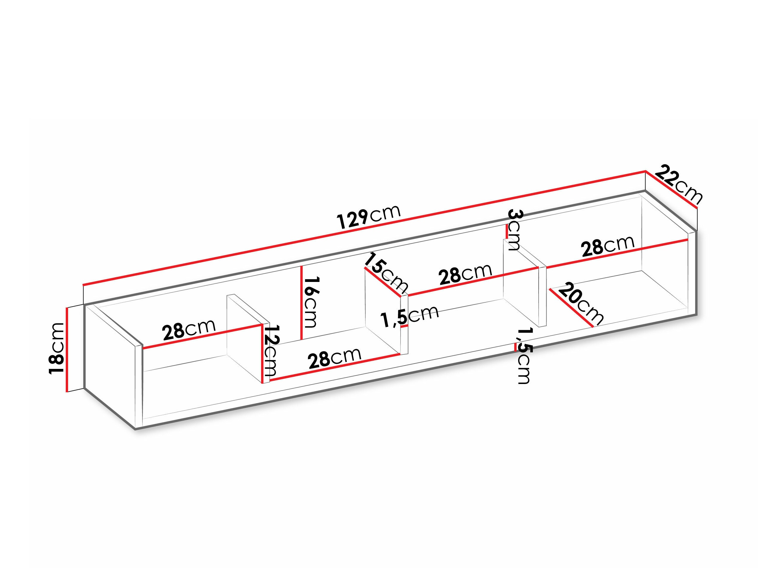 Estantería de pared Tivseva 111