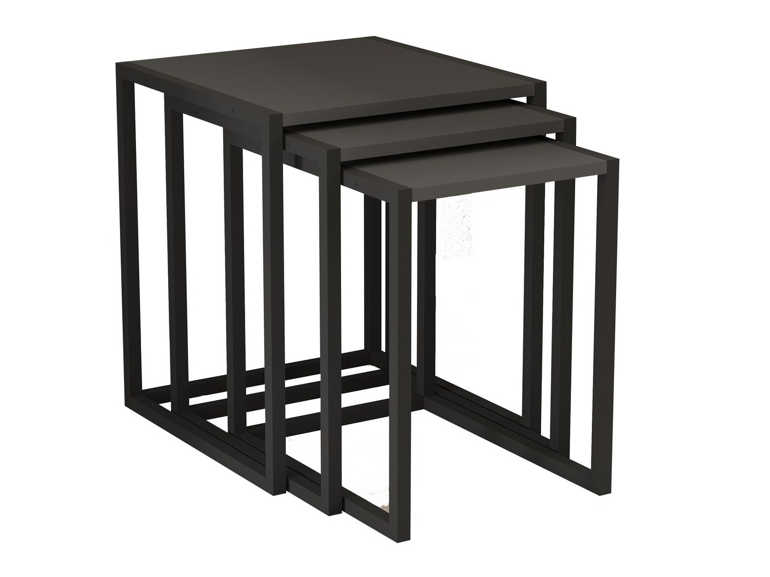 Conjunto de mesas auxiliares Kailua 2721 (Negro + Antracita)