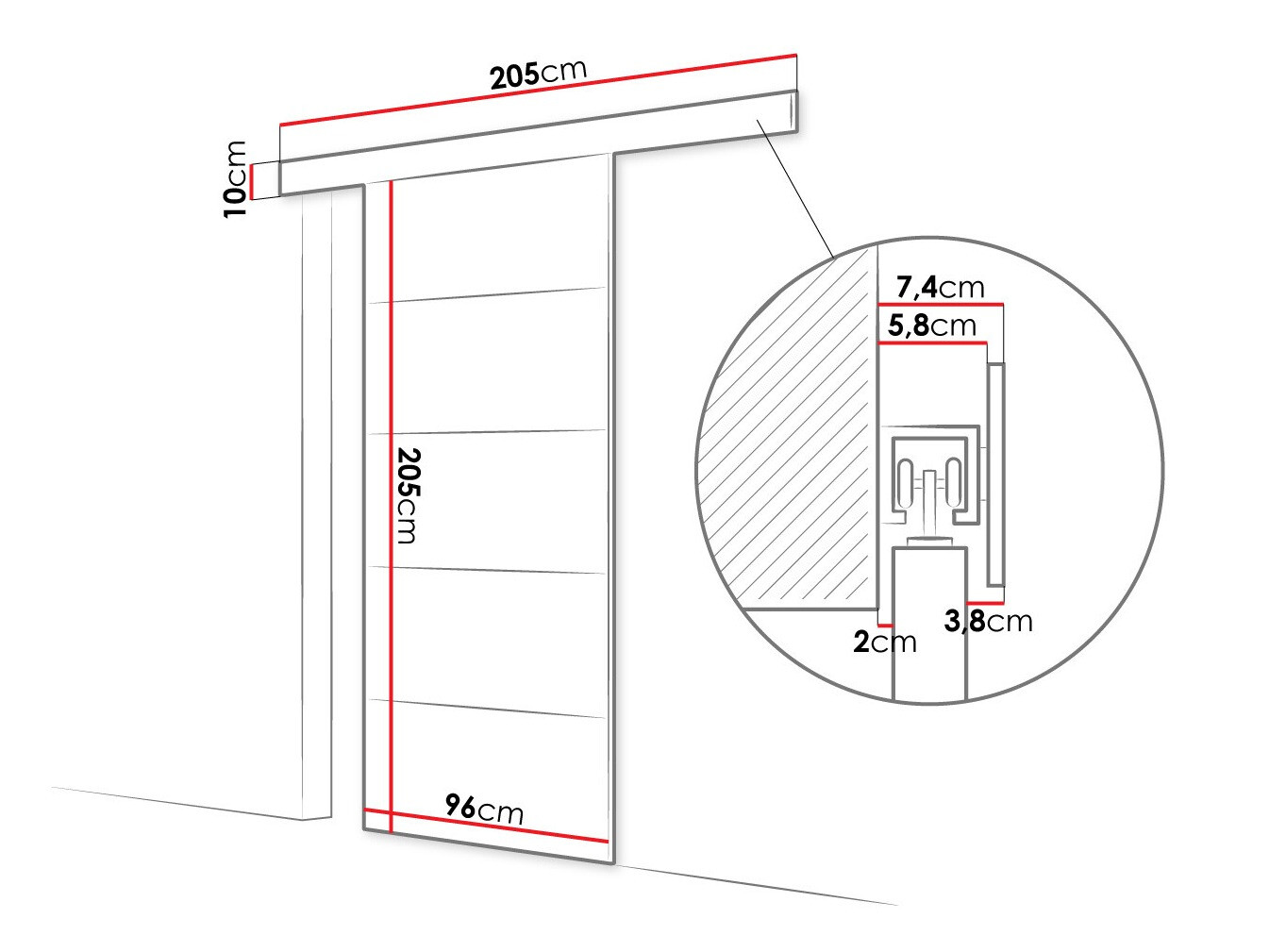 Puerta corredera SP6382