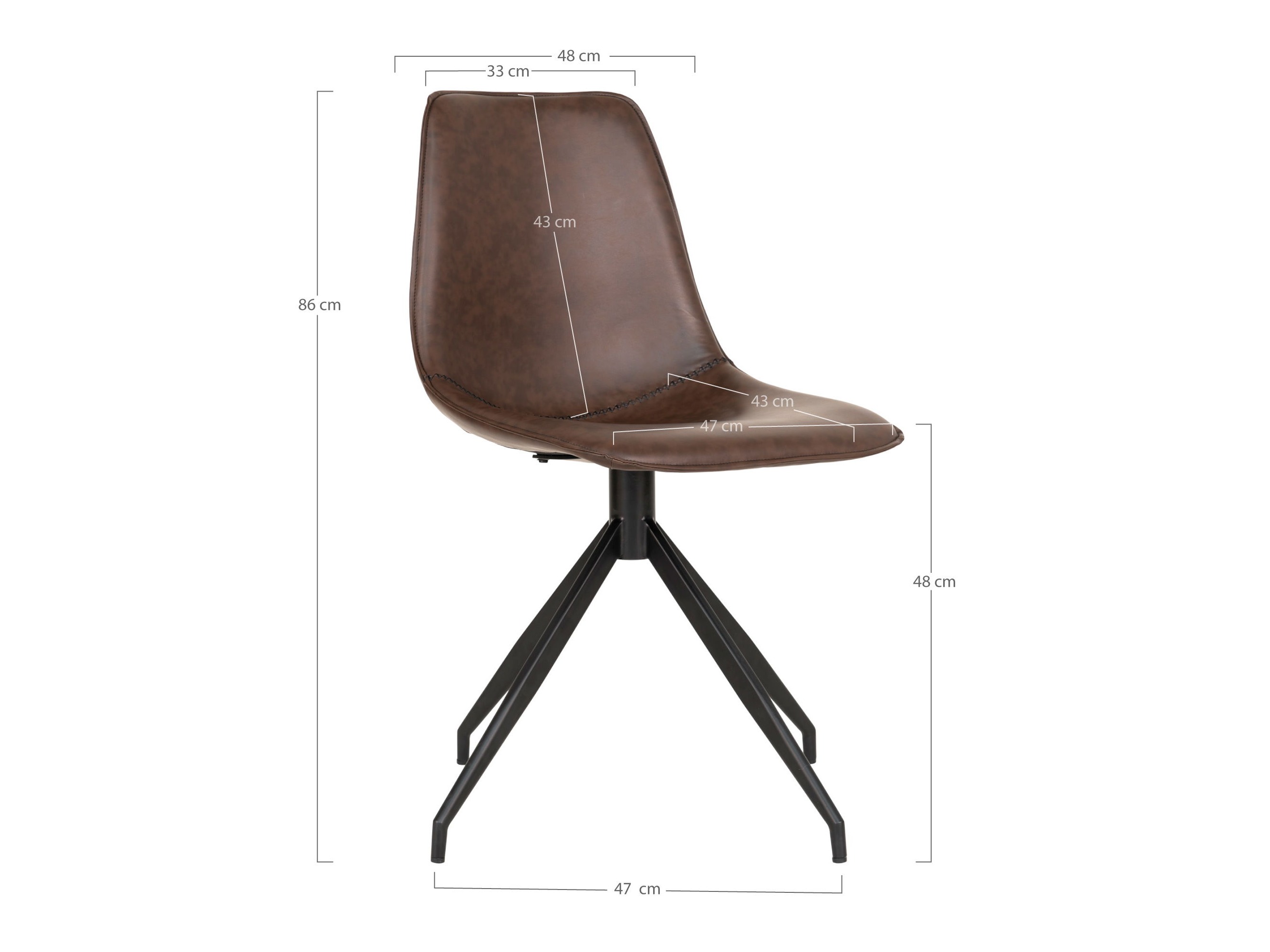 Silla Brea 238 (Marrón oscuro)