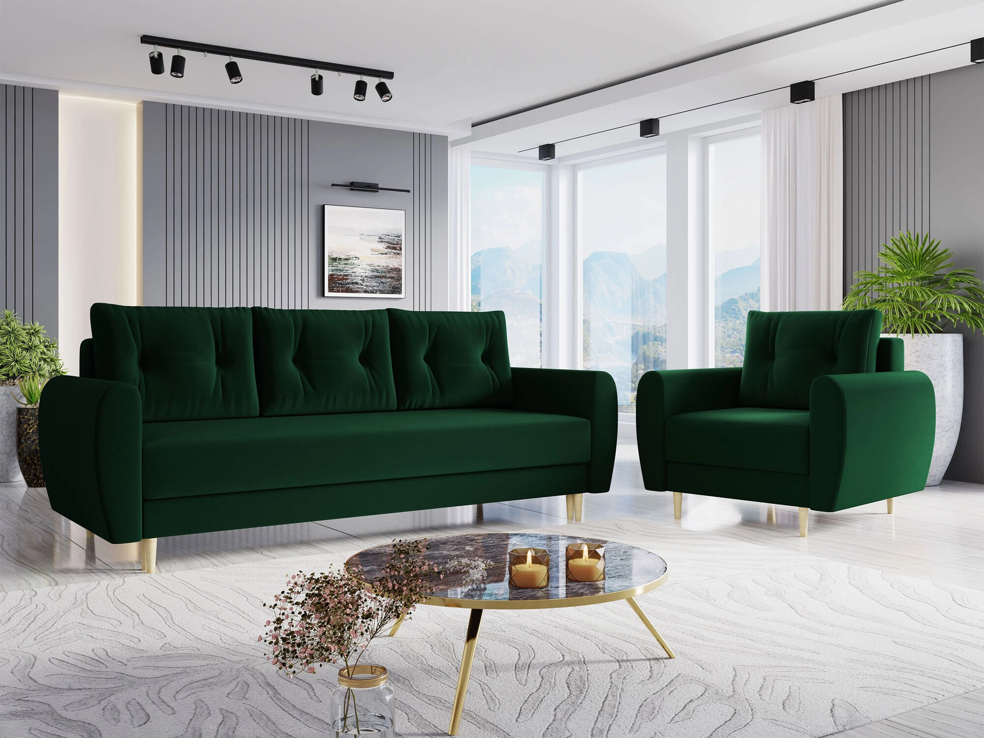 Sofá cama SP6427 con embalaje dañado