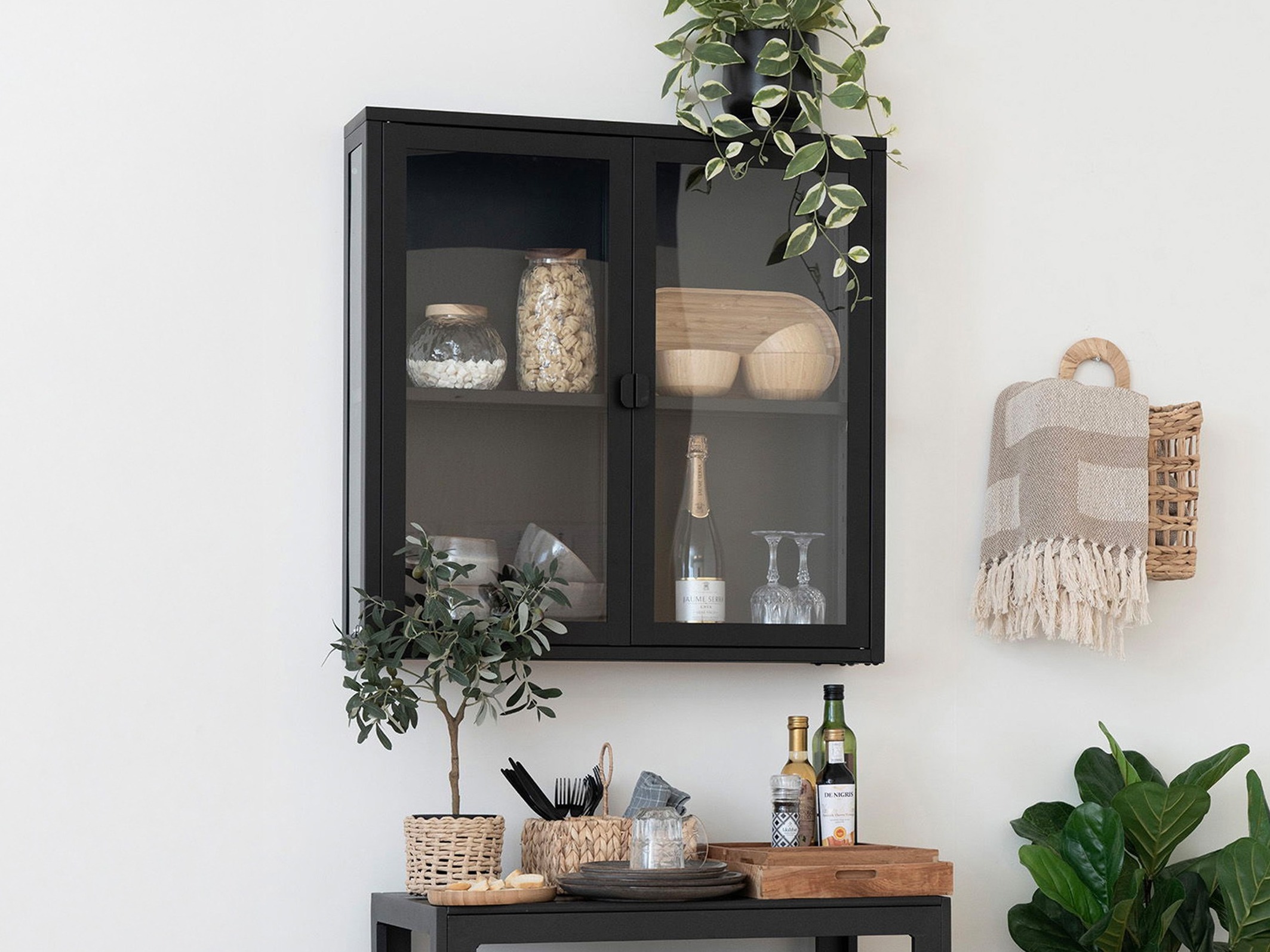 Armario de pared Romtolo 100 (Negro)