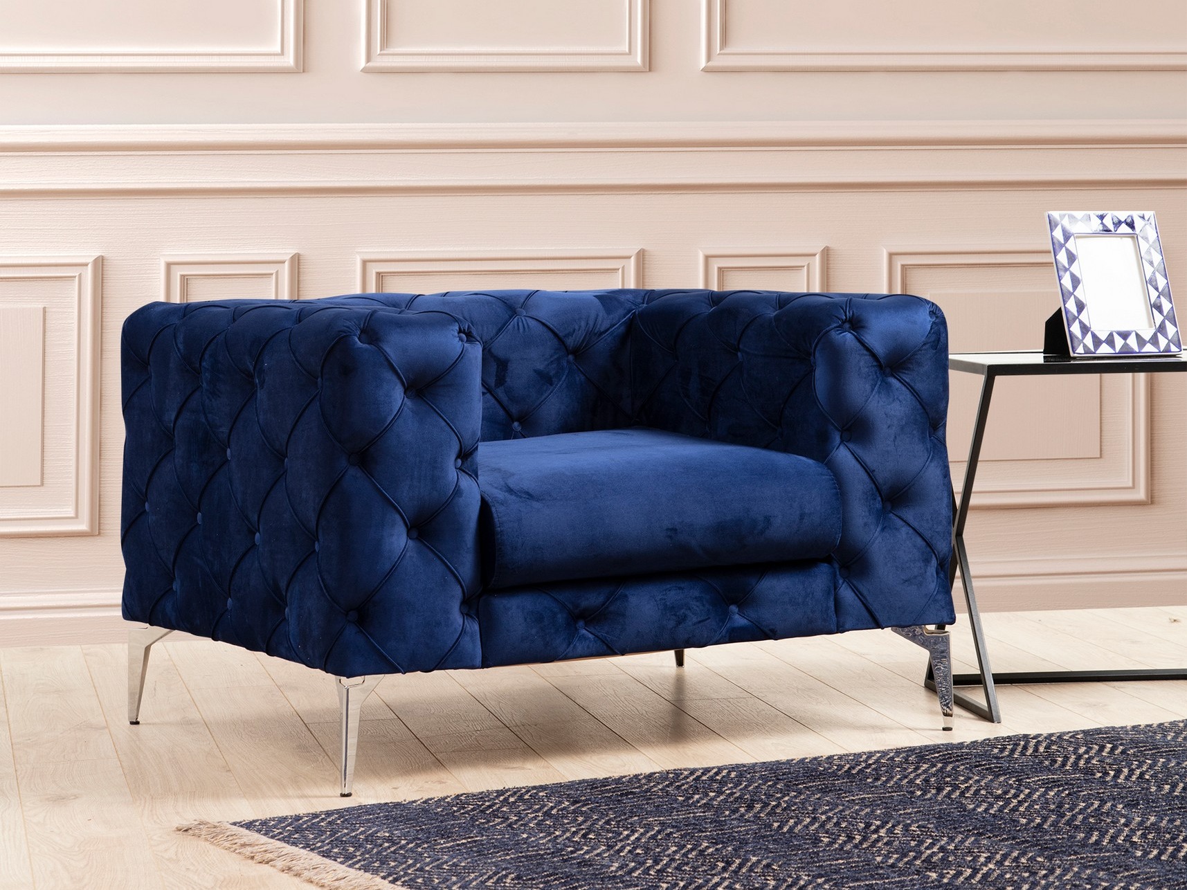 Chesterfield sillón Altadena 358 (Azul oscuro)