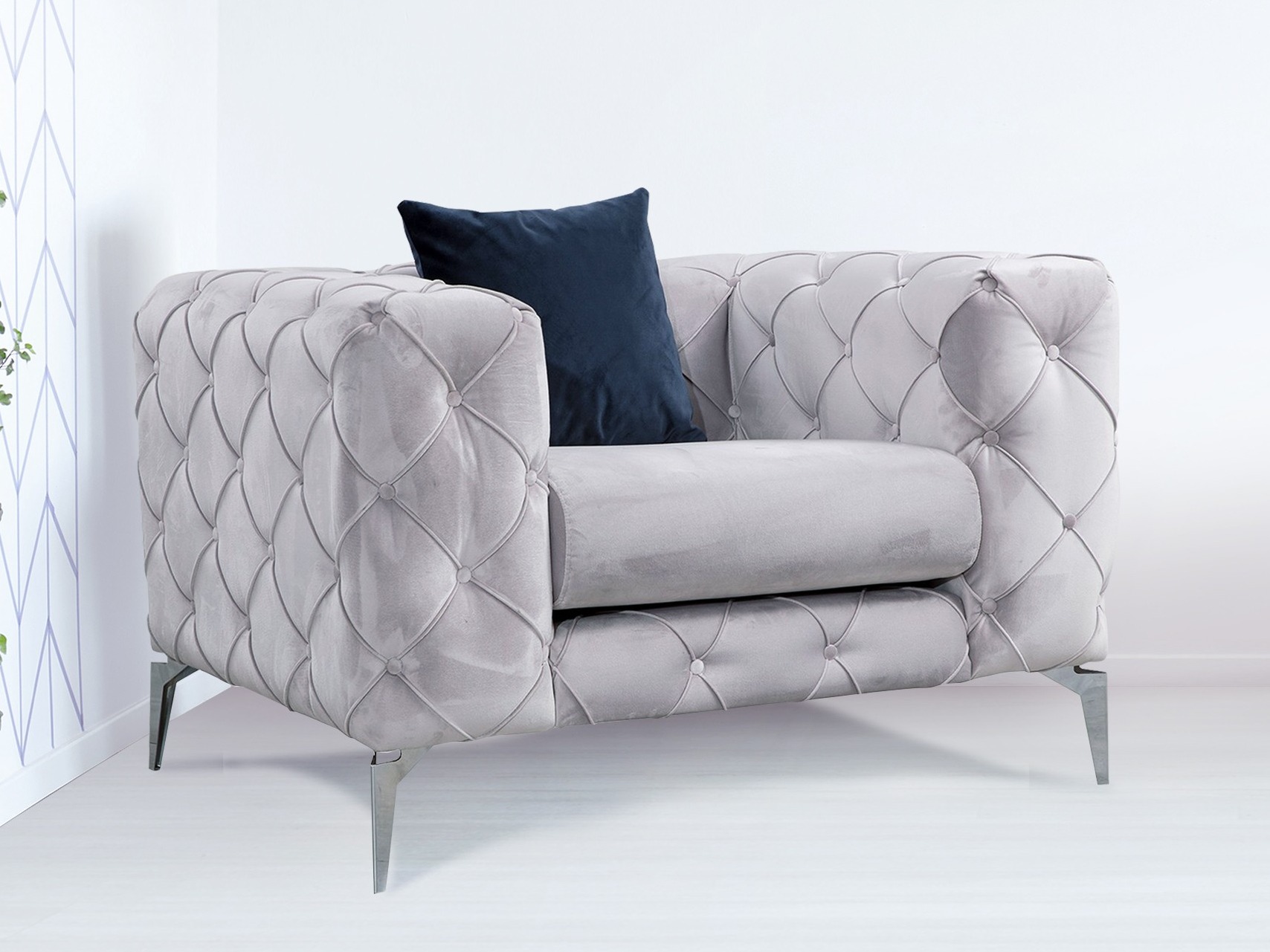 Chesterfield sillón Altadena 358 (Gris claro)