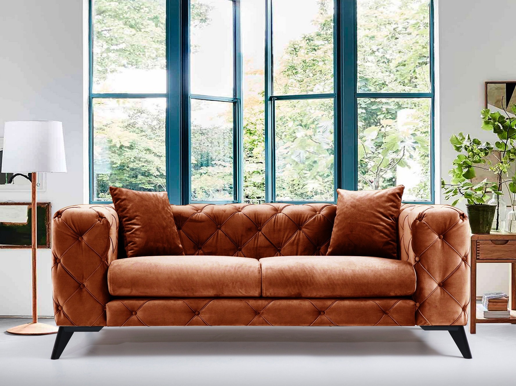 Sofá chesterfield Altadena 355 (Naranja)