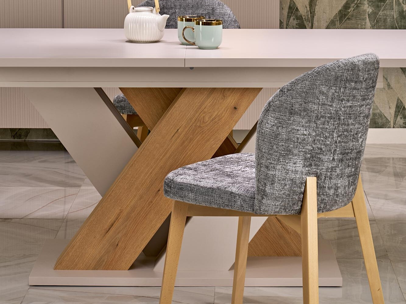 Mesa Houston 2091 (Roble + Cachemira)