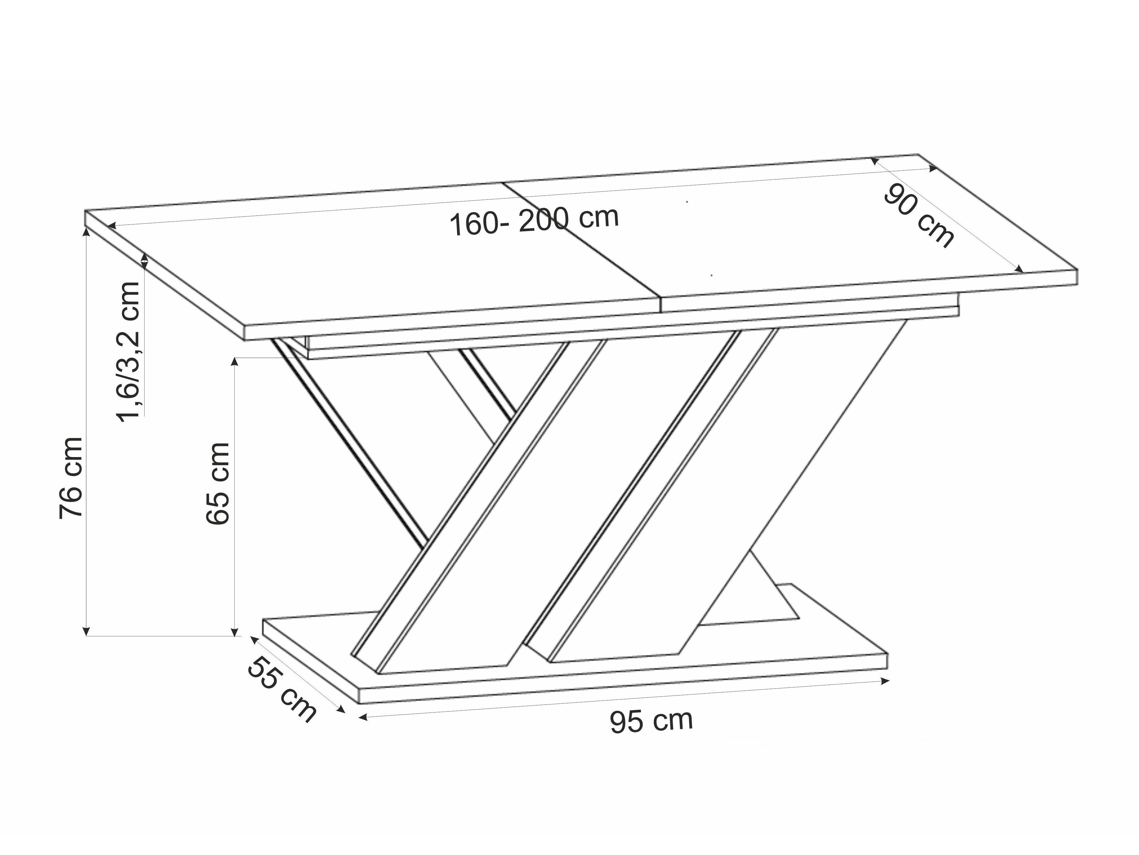 Mesa Houston 2091 (Roble wotan + Negro)