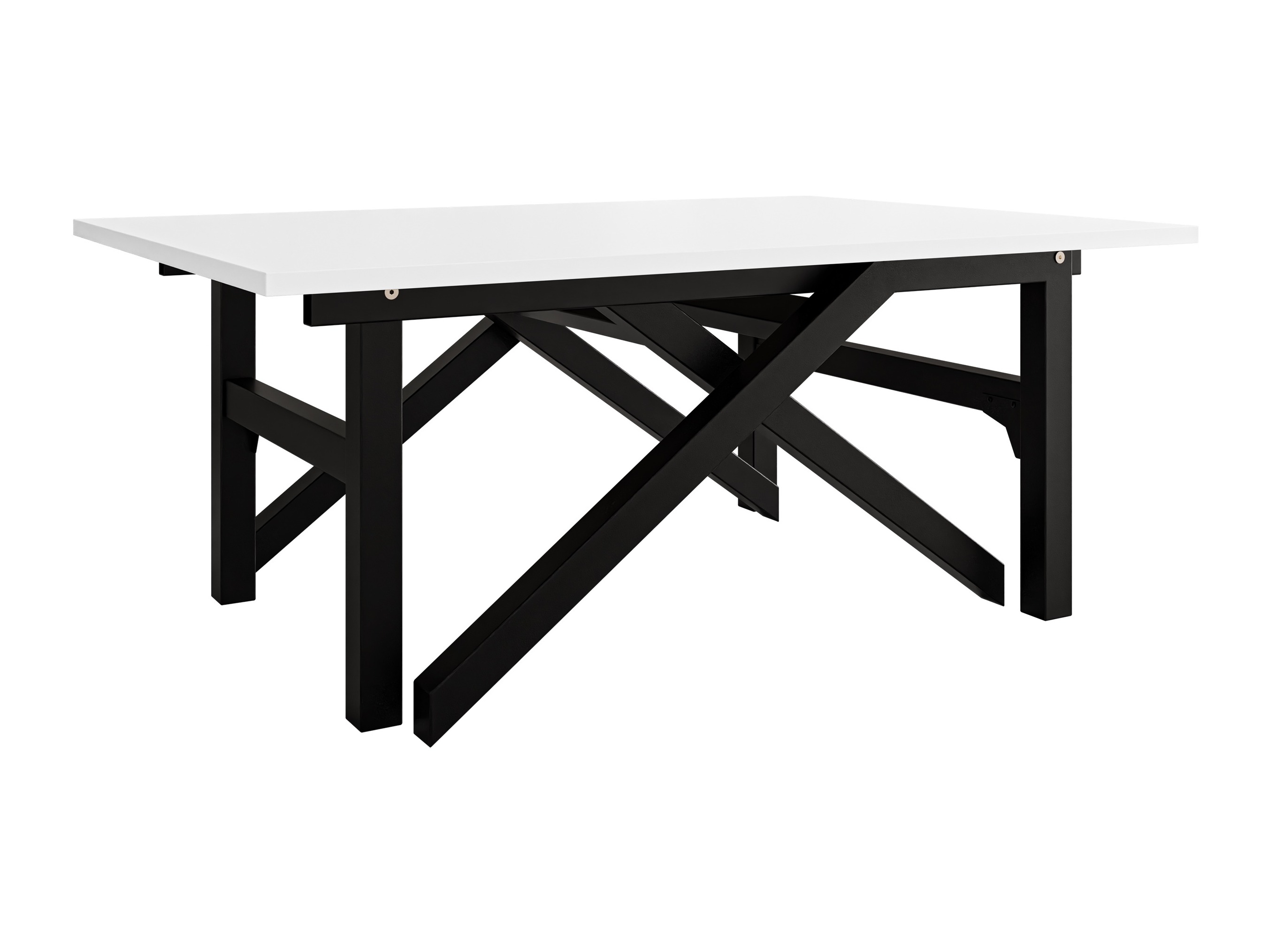 Mesa de centro convertible Oswego 151 (Blanco + Negro)