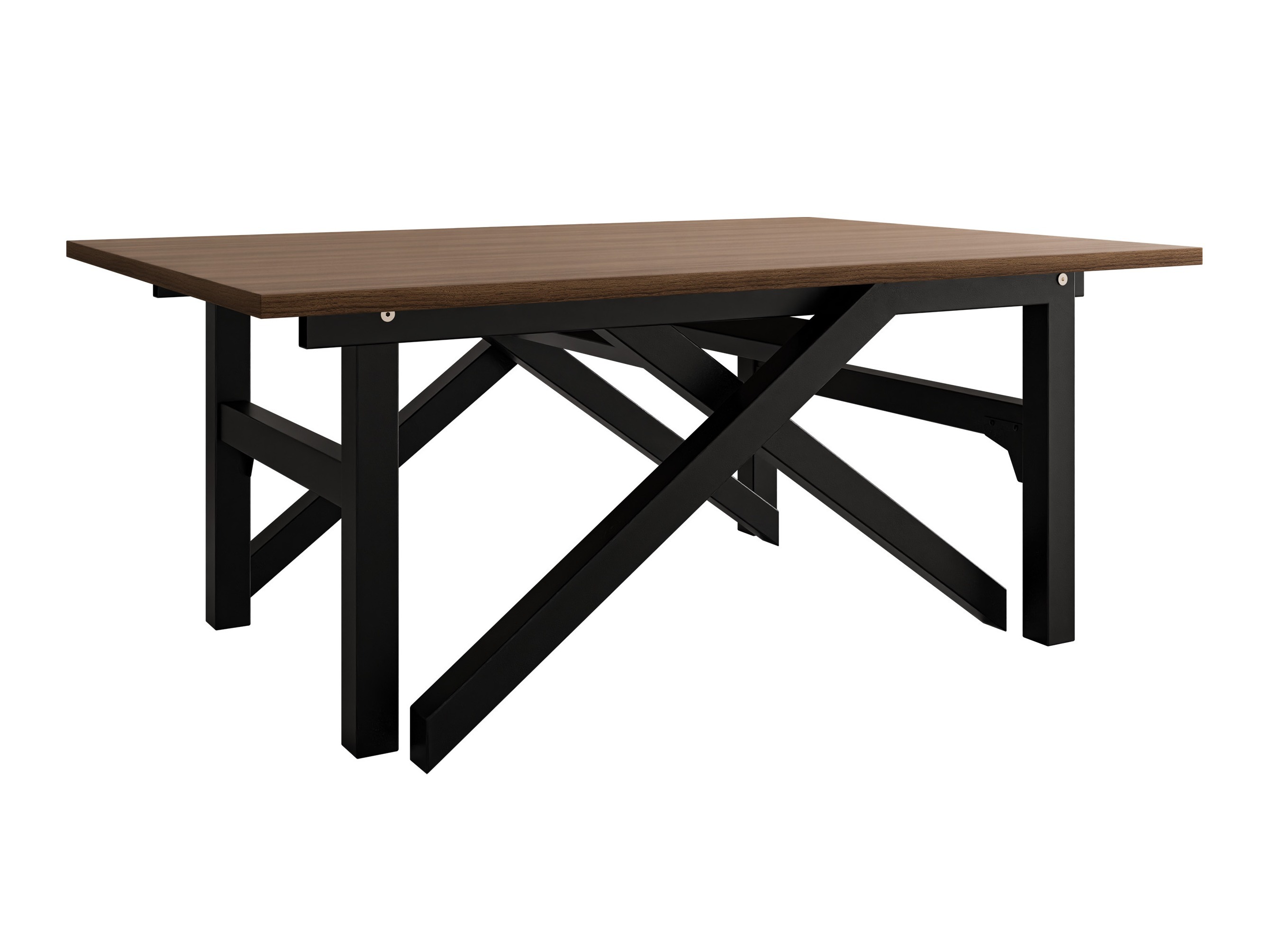 Mesa de centro convertible Oswego 151 (Nogal + Negro)
