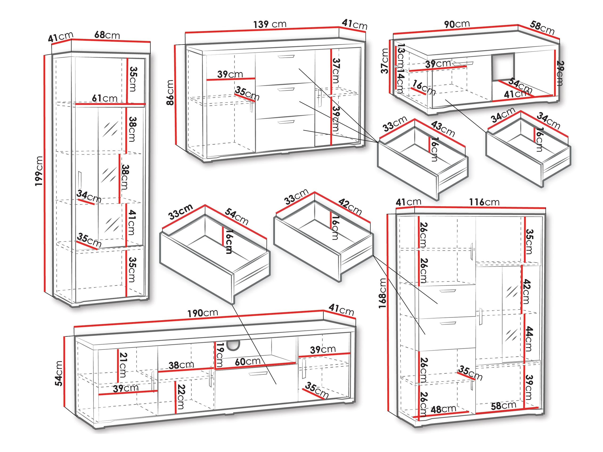 Conjunto de salón Elisale 110