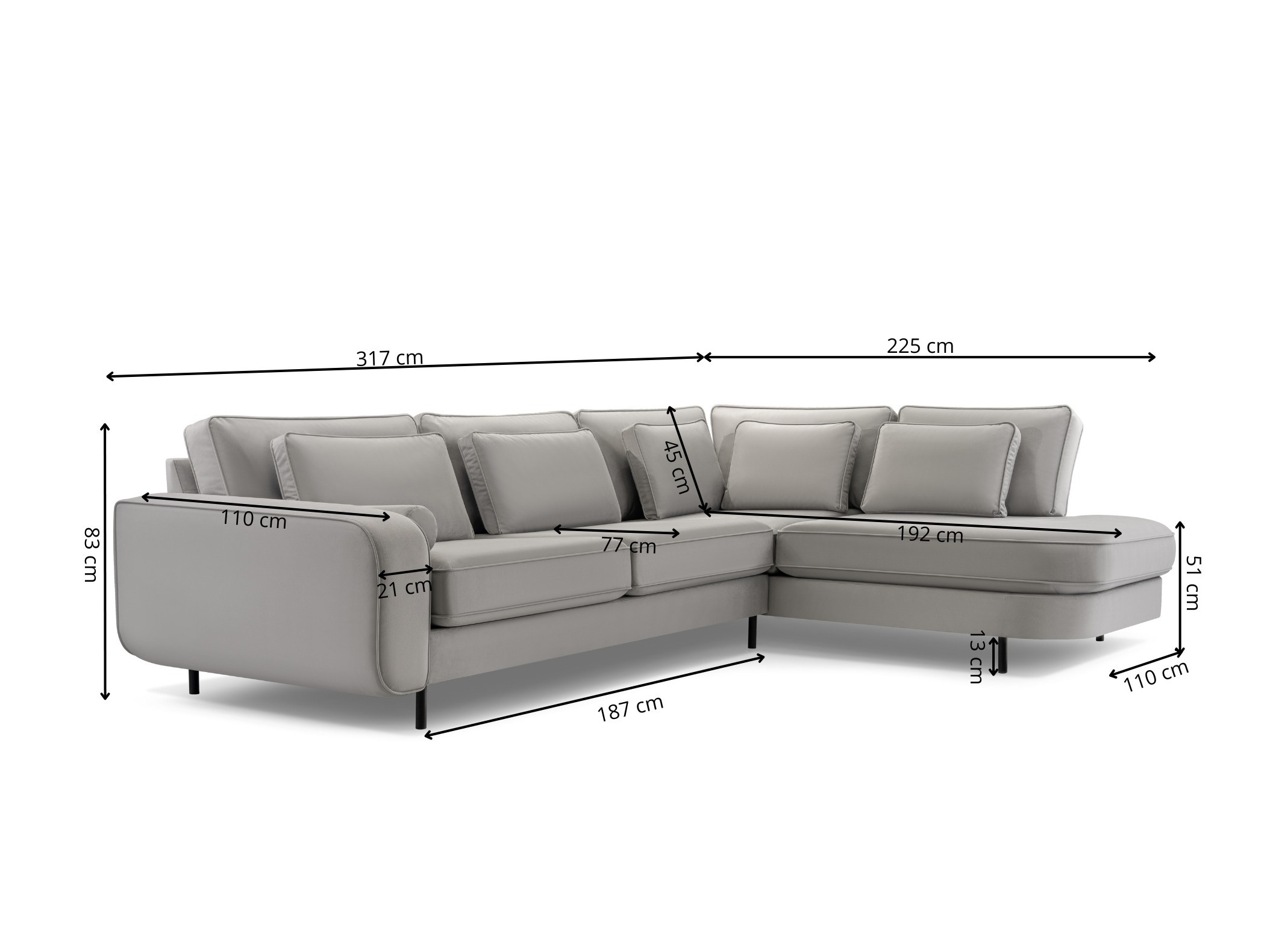 Sofá rinconero Lufkin 158 (Modo 2301)