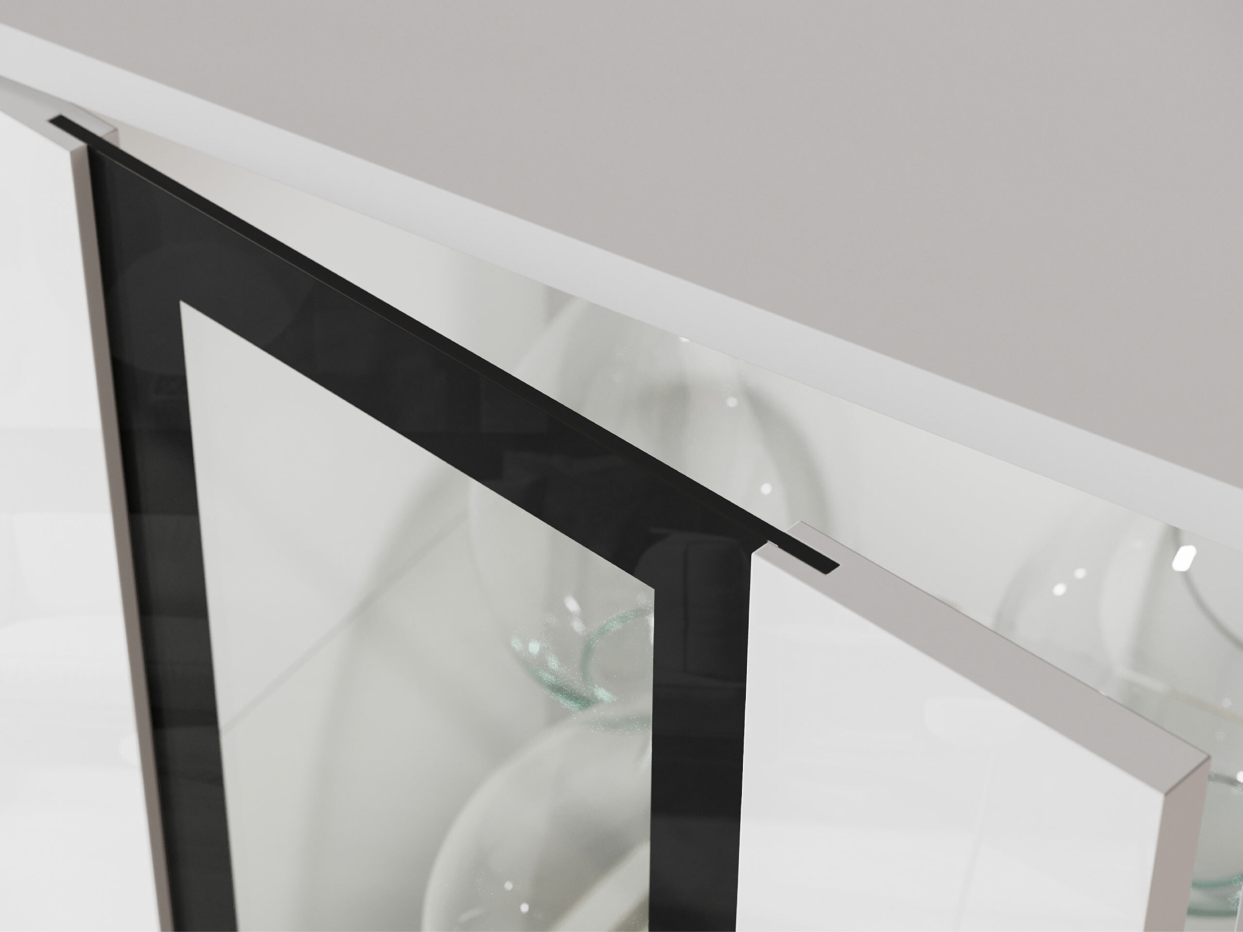 Conjunto de salón Torcame 103 (Blanco + Blanco brillante)