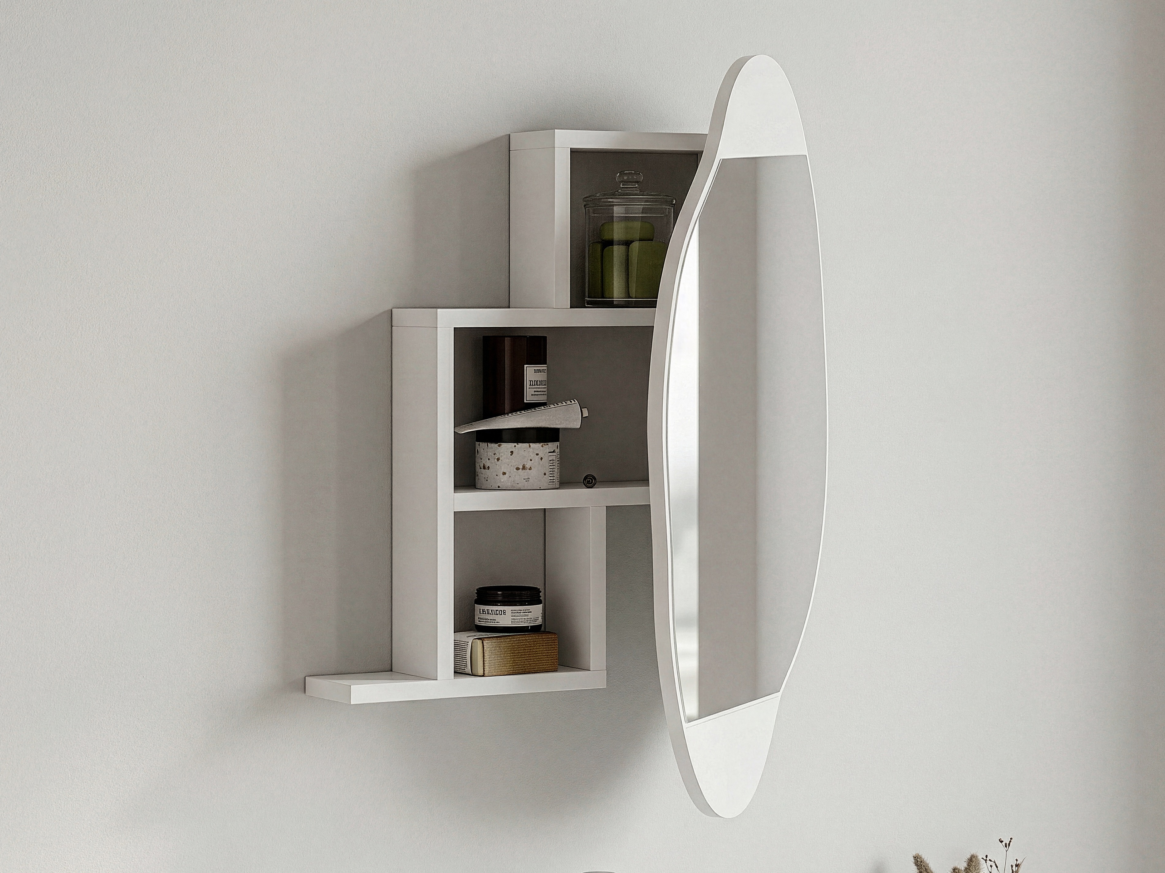 Mueble para baño con espejo Kailua 2711 (Blanco)