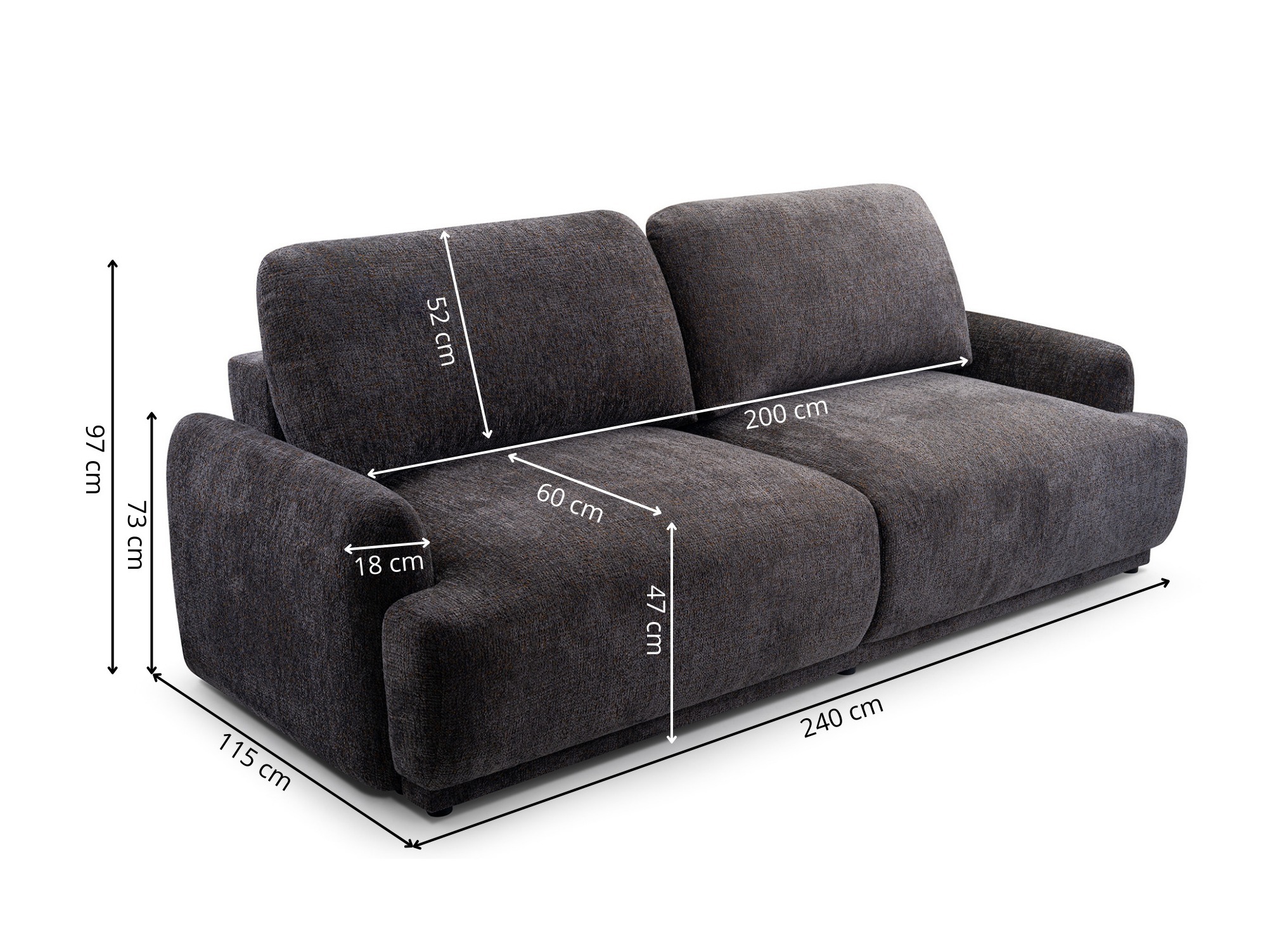 Sofá cama Lufkin 113 (Bello 25)