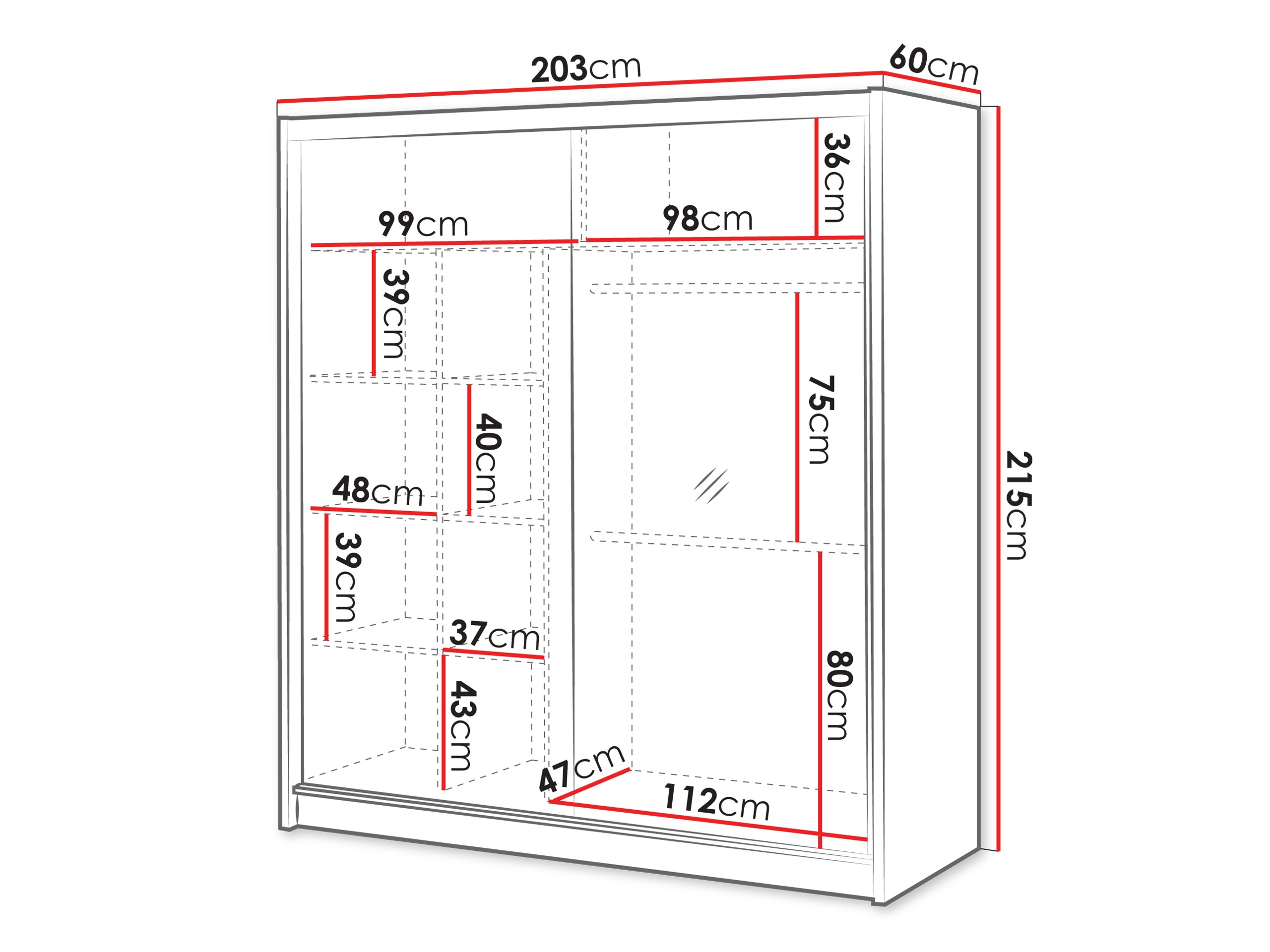 Armario Honolulu 274 (Cachemira + Roble wotan)