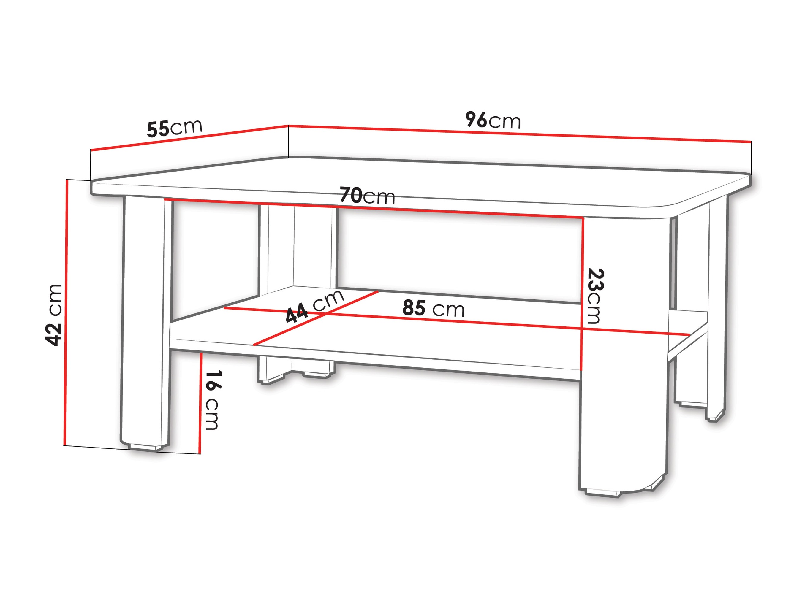 Mesa de centro Charlotte 213 (Blanco)