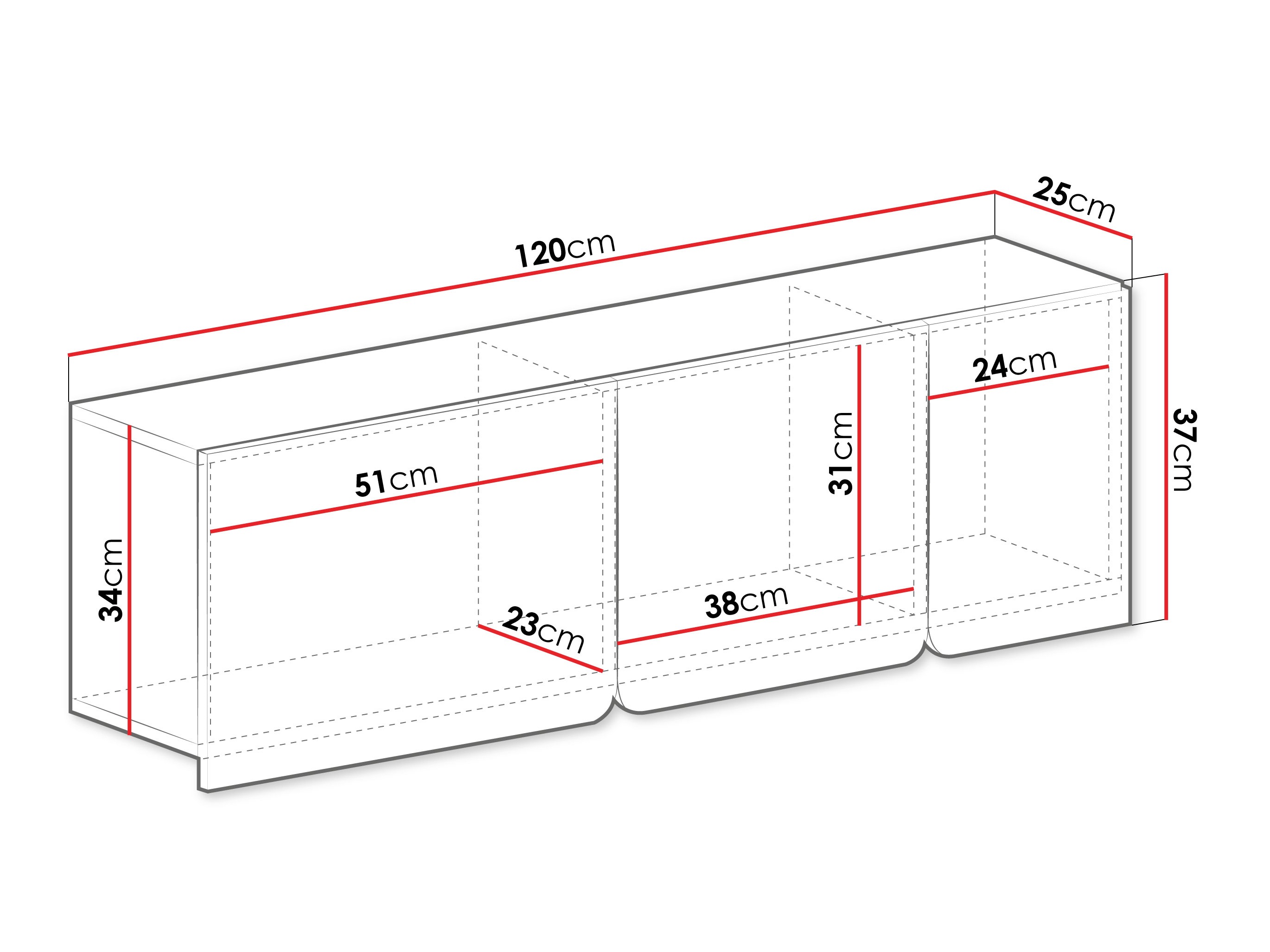 Armario de pared Fiosono 111 (Eucalipto + Roble)
