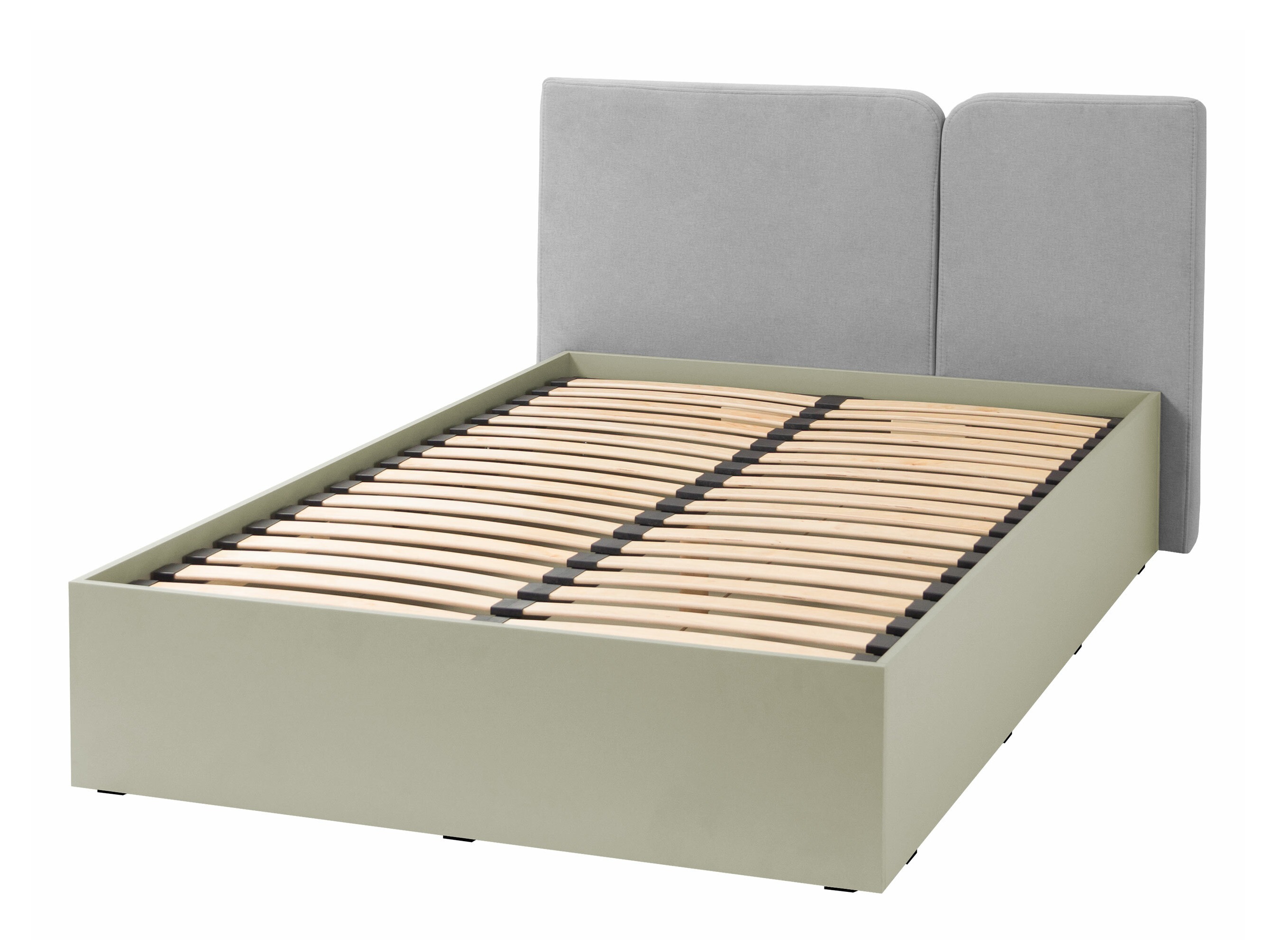 Cama Fiosono 112 (Verde polvoriento + Roble)