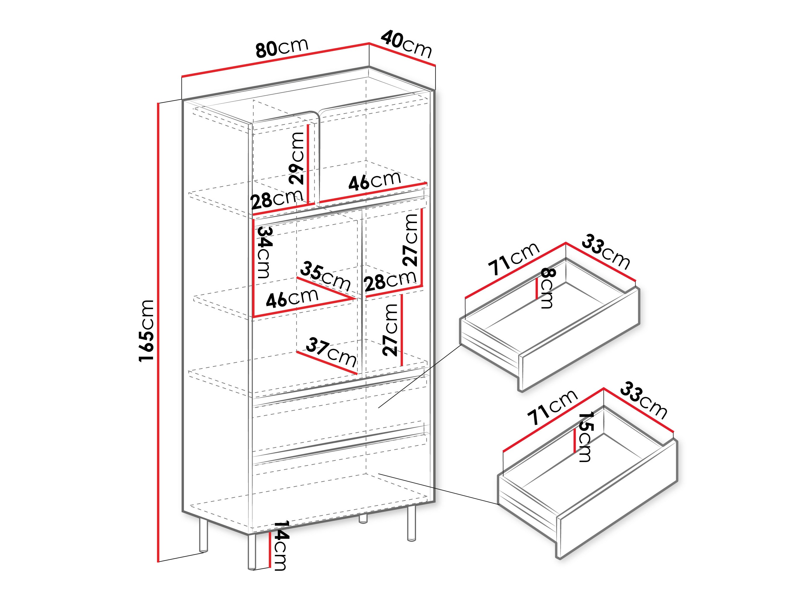 Estantería Fiosono 104 (Eucalipto + Roble)