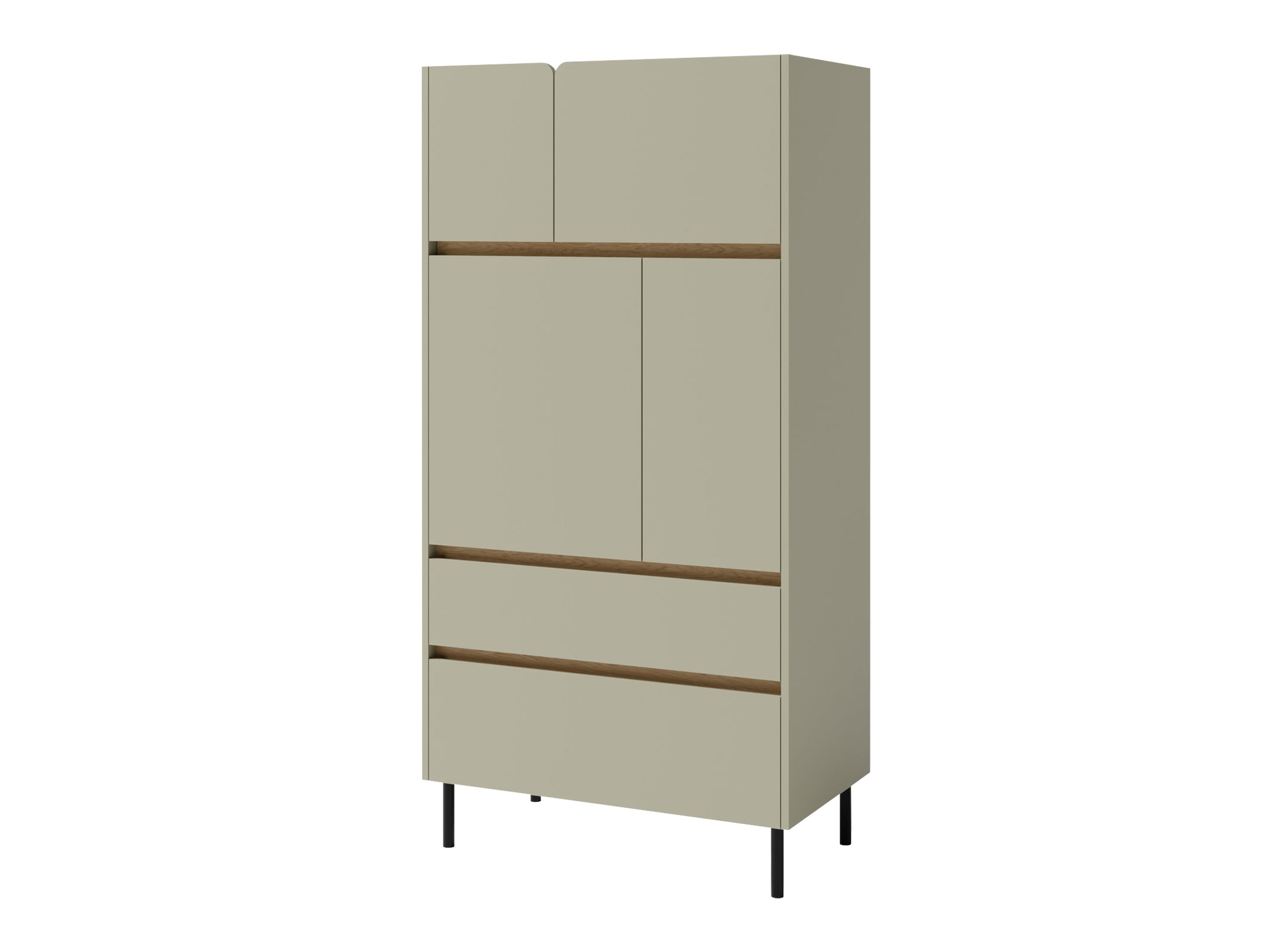 Estantería Fiosono 104 (Verde polvoriento + Roble)