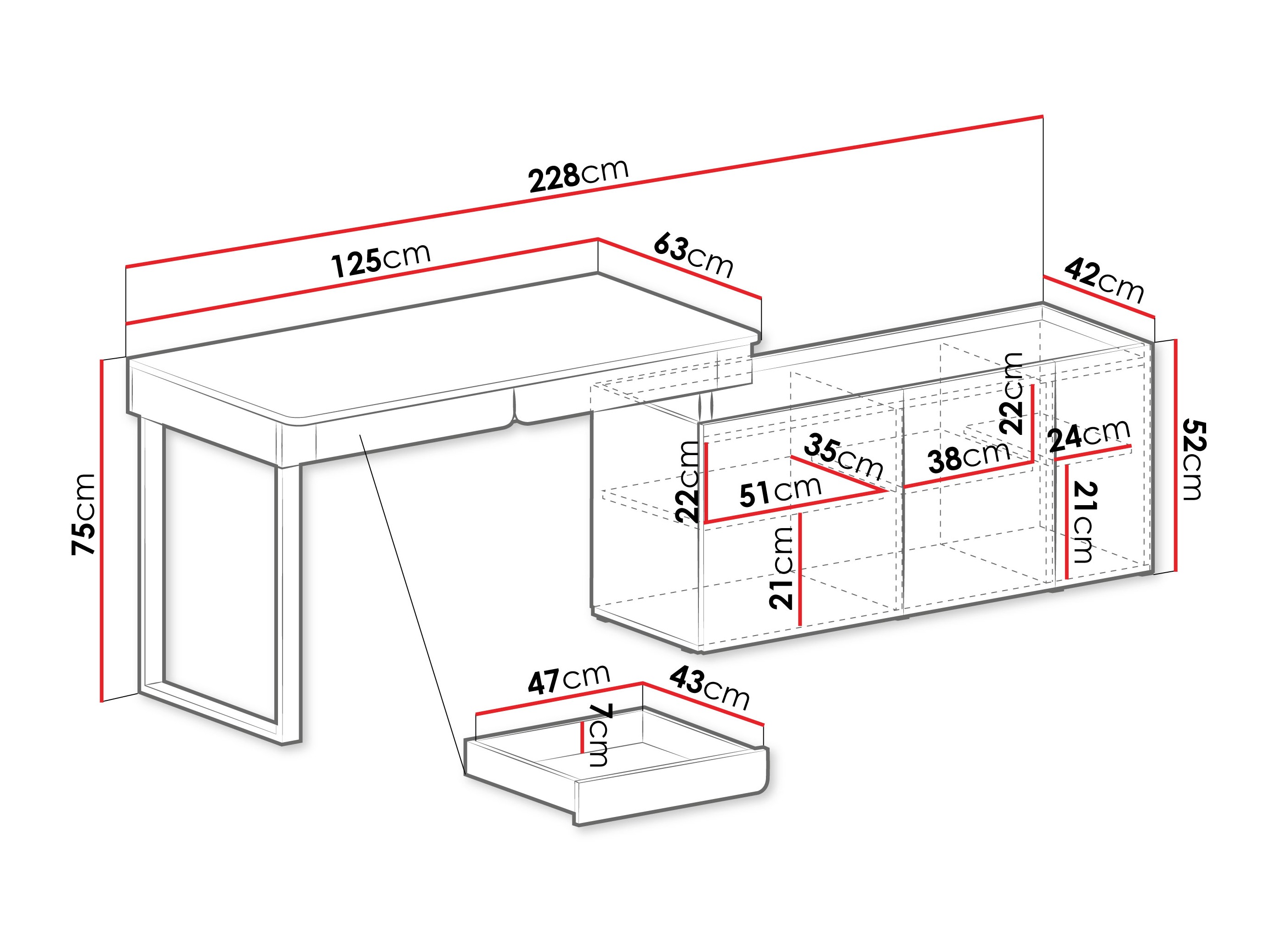 Mesa de ordenador esquinera Fiosono 110 (Eucalipto + Roble)