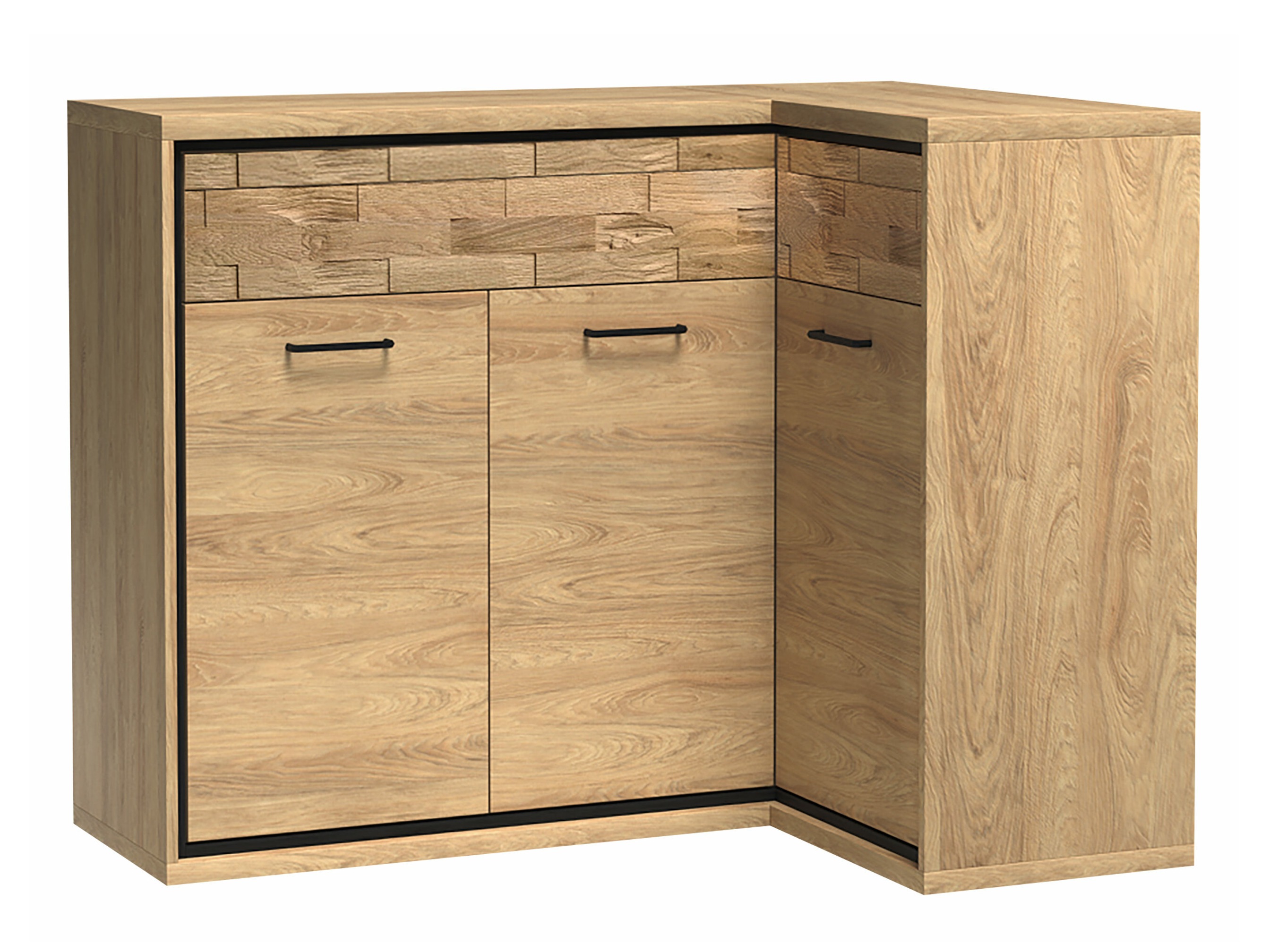 Cajonera de rincón Etrmoni 106 (Luminoso madera + Roble)