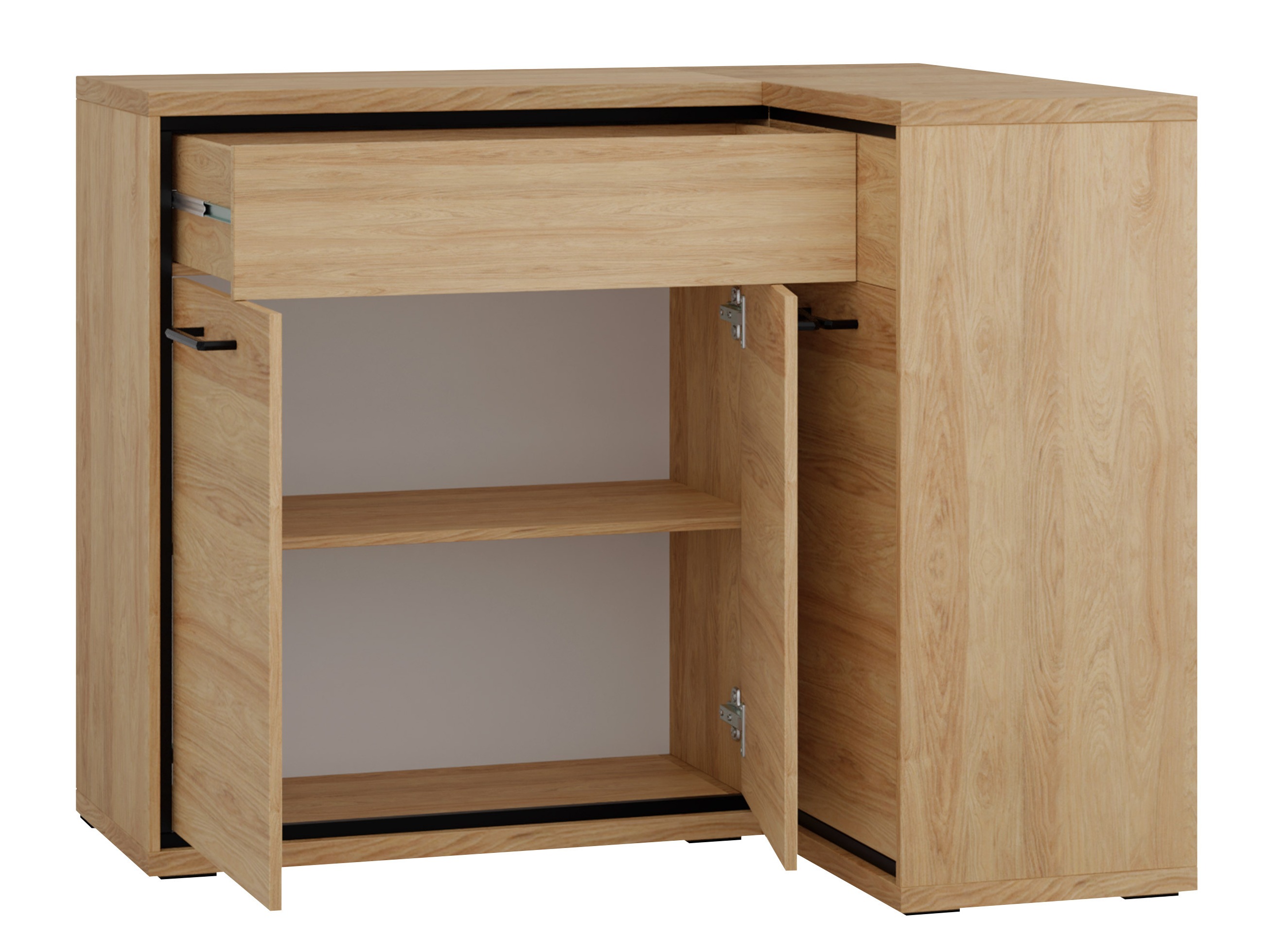 Cajonera de rincón Etrmoni 106 (Luminoso madera)