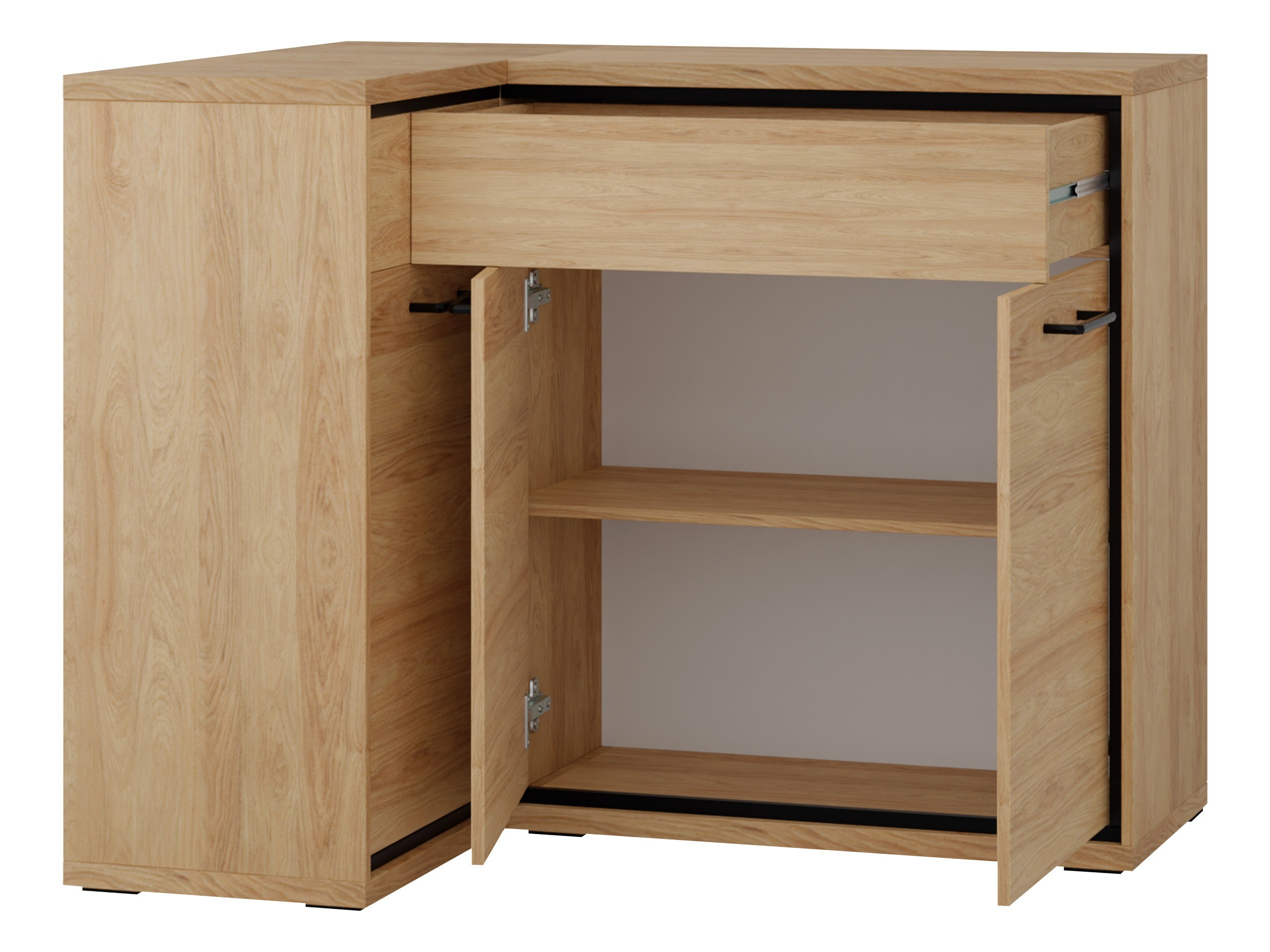 Cajonera de rincón Etrmoni 121 (Luminoso madera)