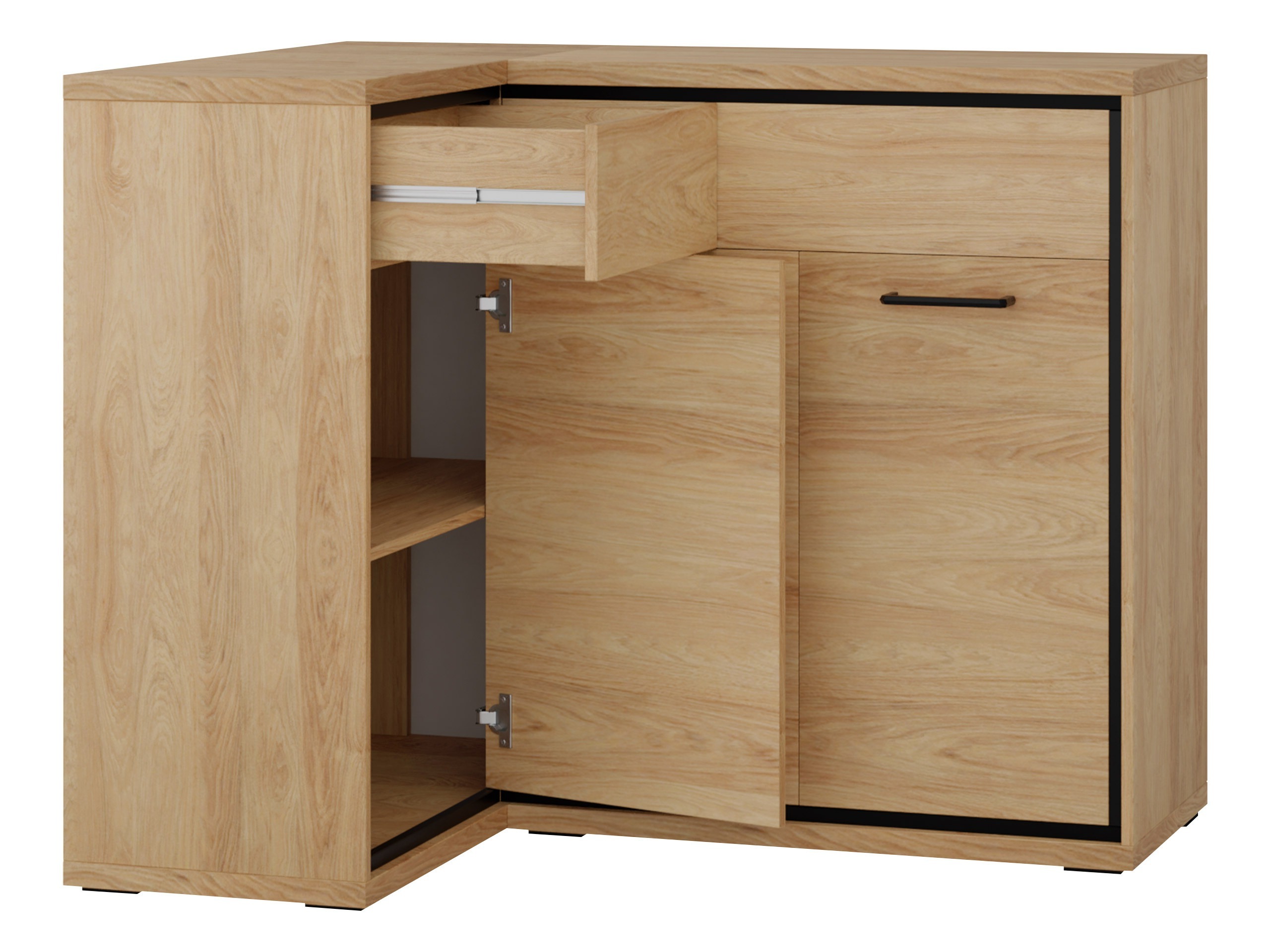 Cajonera de rincón Etrmoni 121 (Luminoso madera)