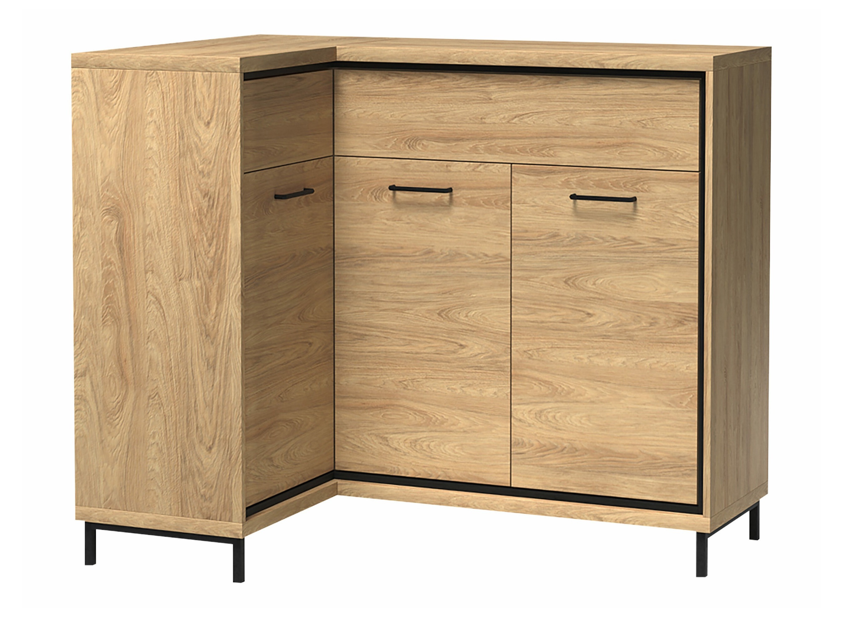 Cajonera de rincón Etrmoni 121 (Luminoso madera)