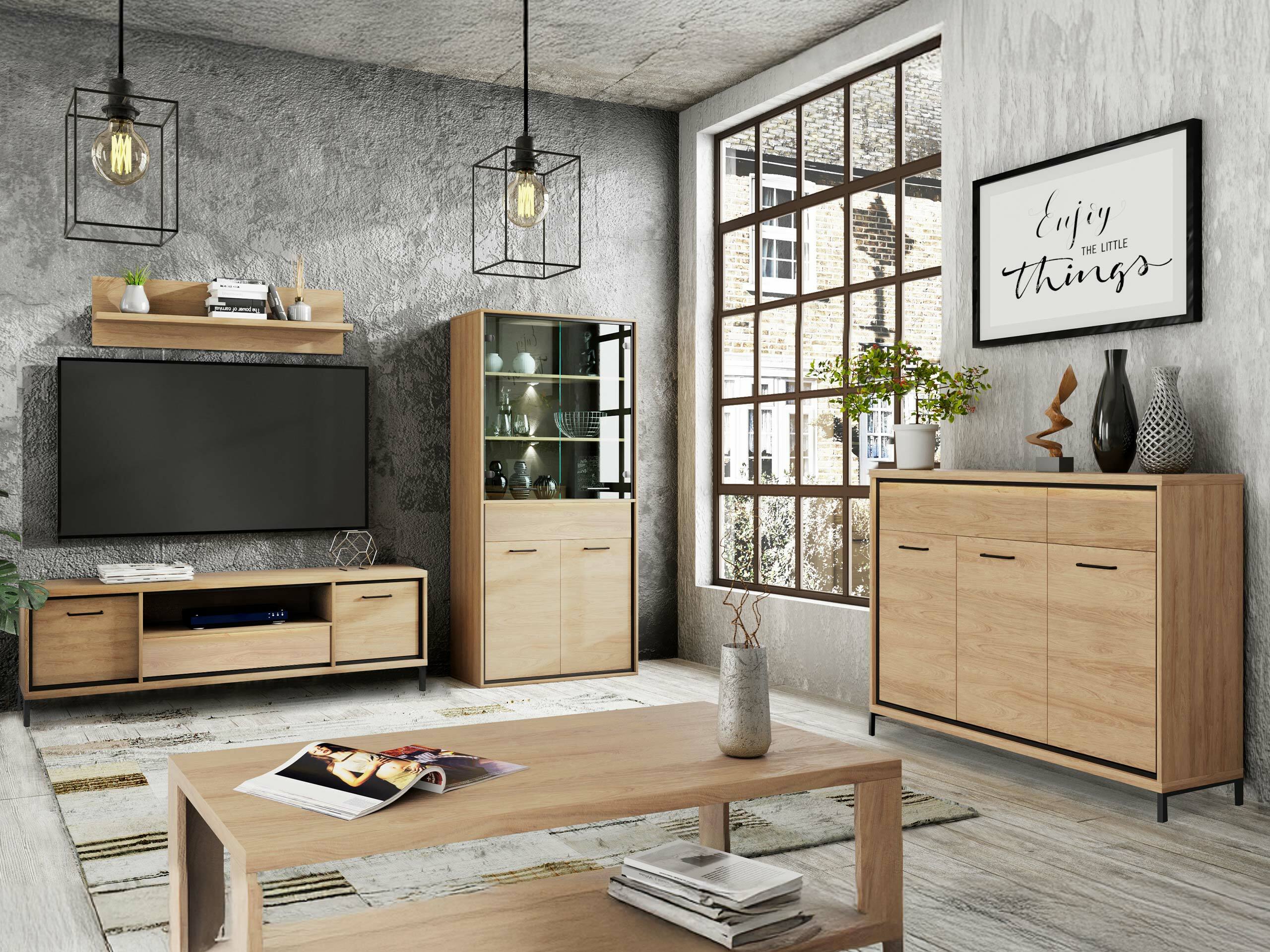 Conjunto de salón Etrmoni 118 (Luminoso madera)