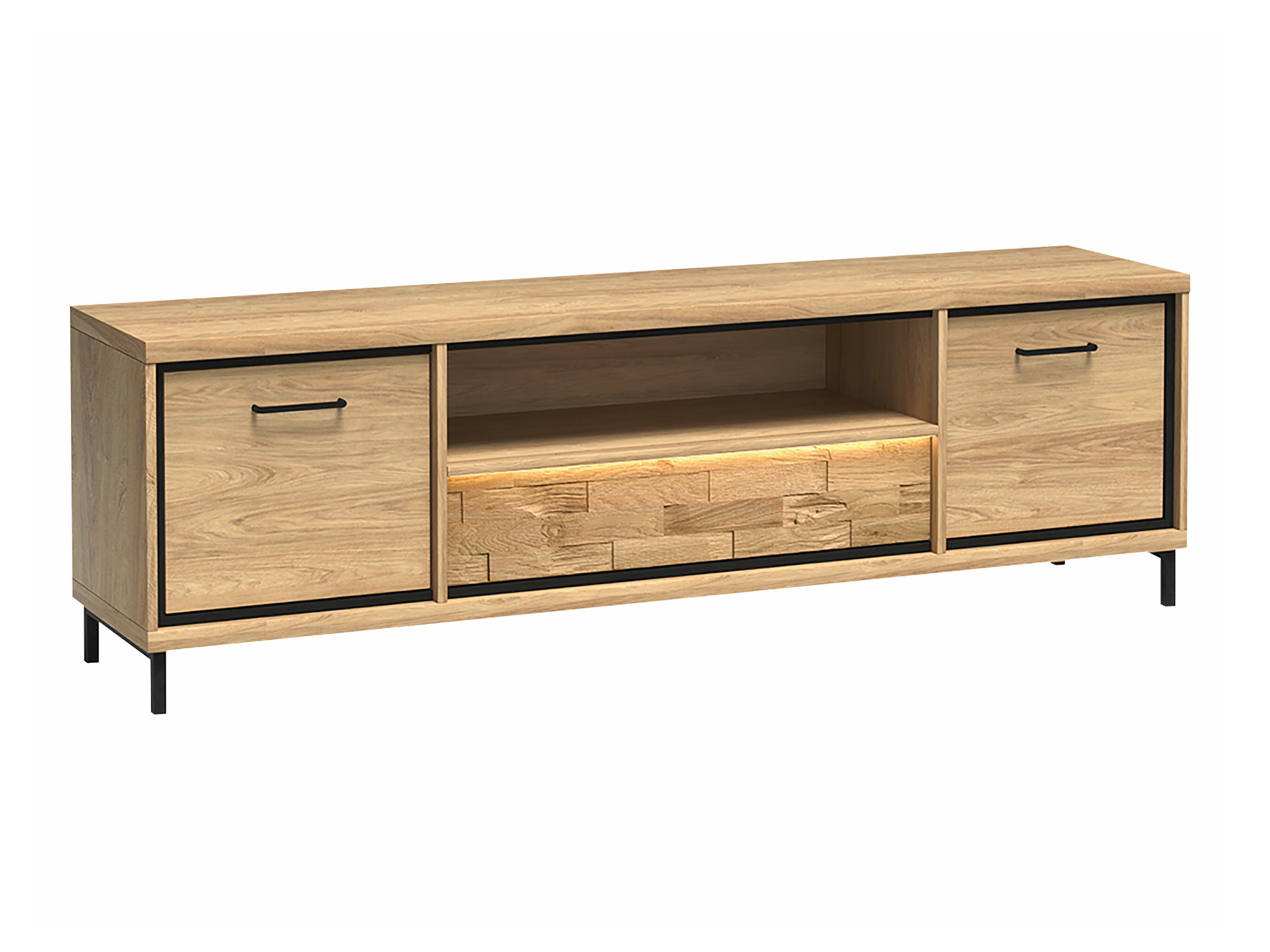 Mueble TV Etrmoni 111 (Luminoso madera + Roble)