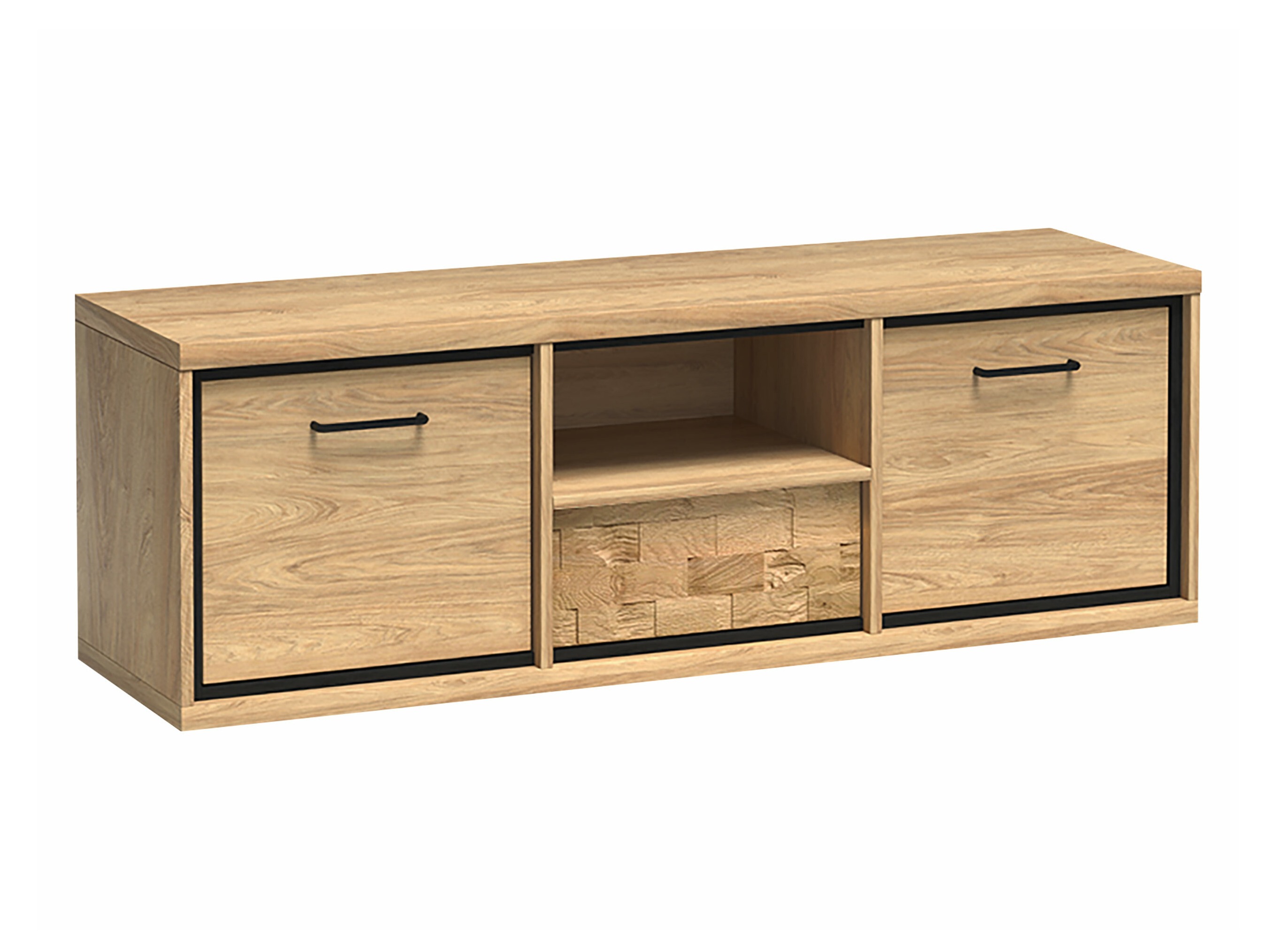 Mueble TV Etrmoni 112 (Luminoso madera + Roble)