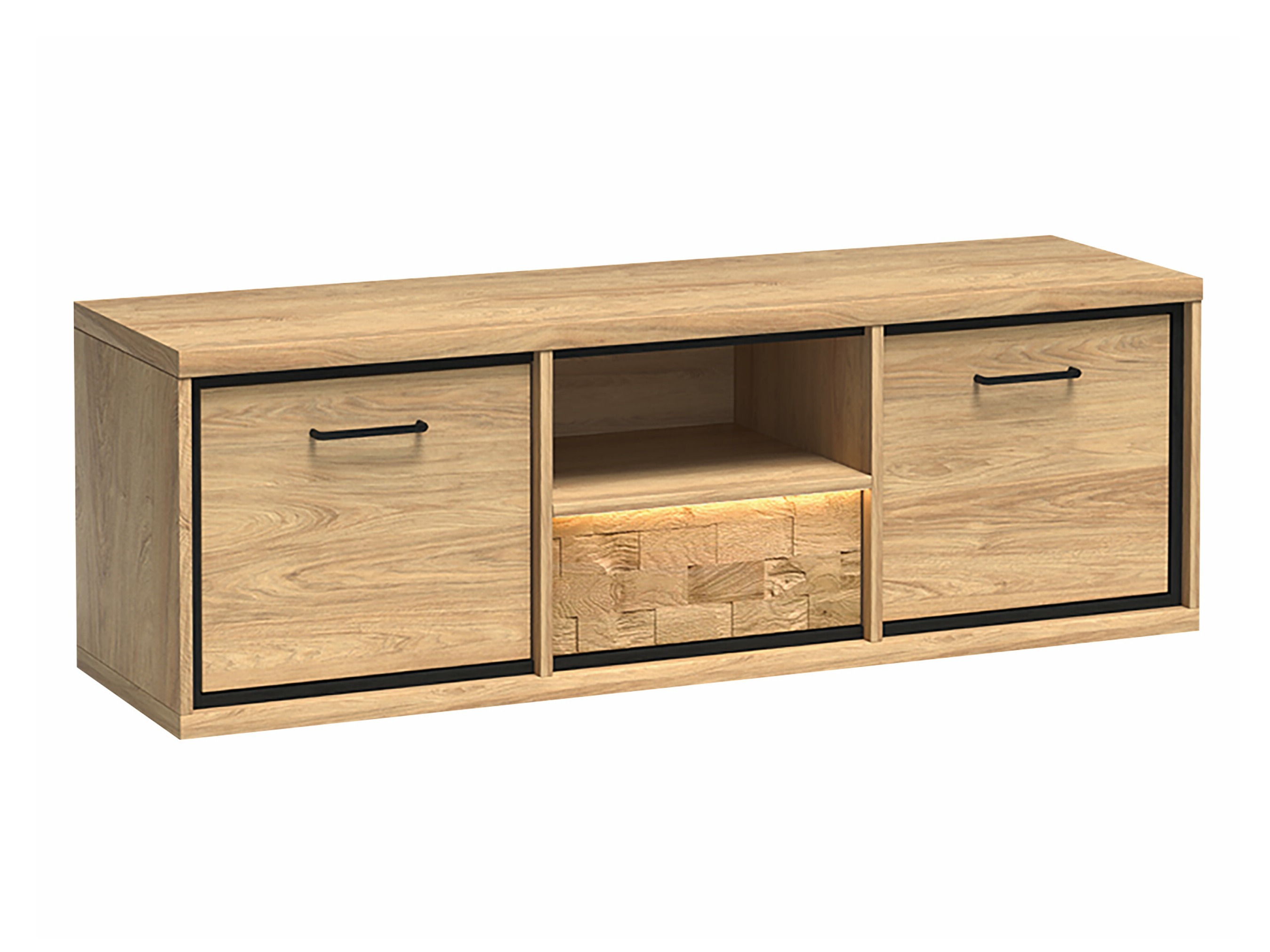 Mueble TV Etrmoni 112 (Luminoso madera + Roble)
