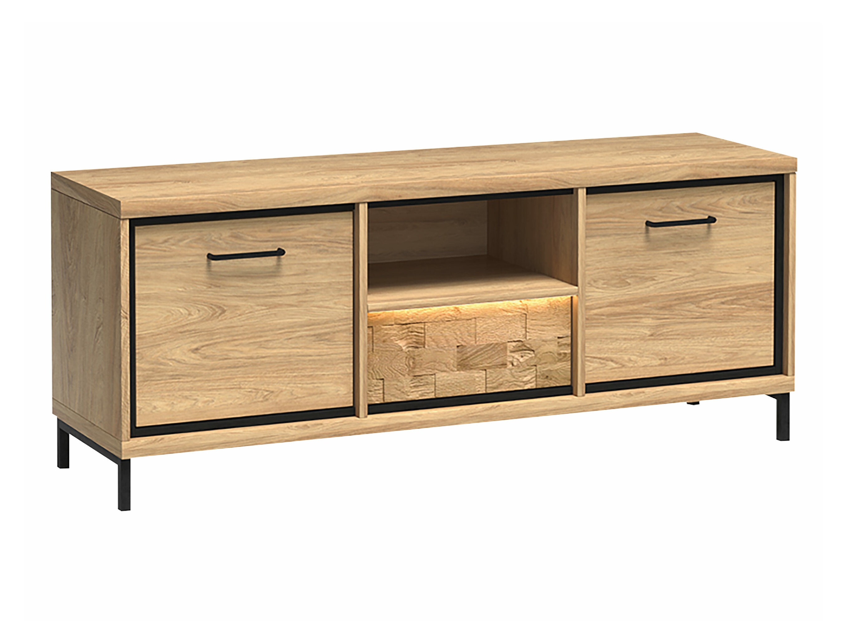 Mueble TV Etrmoni 112 (Luminoso madera + Roble)