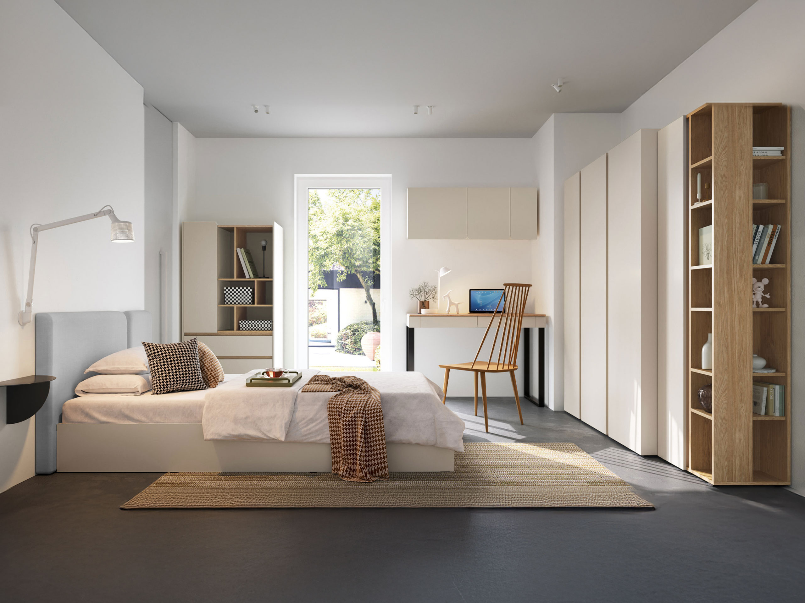 Conjuntos de muebles Fiosono 114 (Beige + Roble)