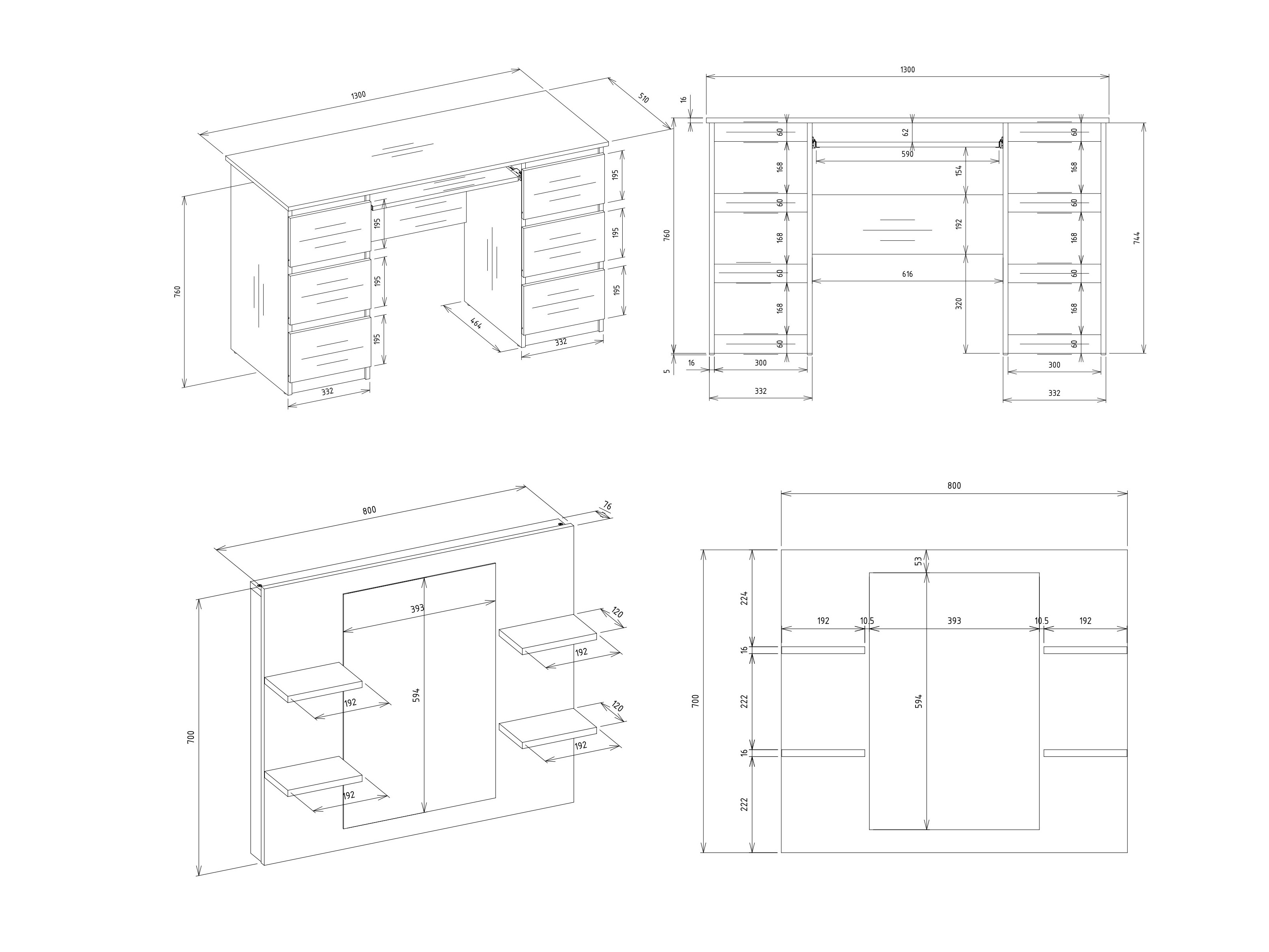 Tocador Mandeville 359 (Cachemira)
