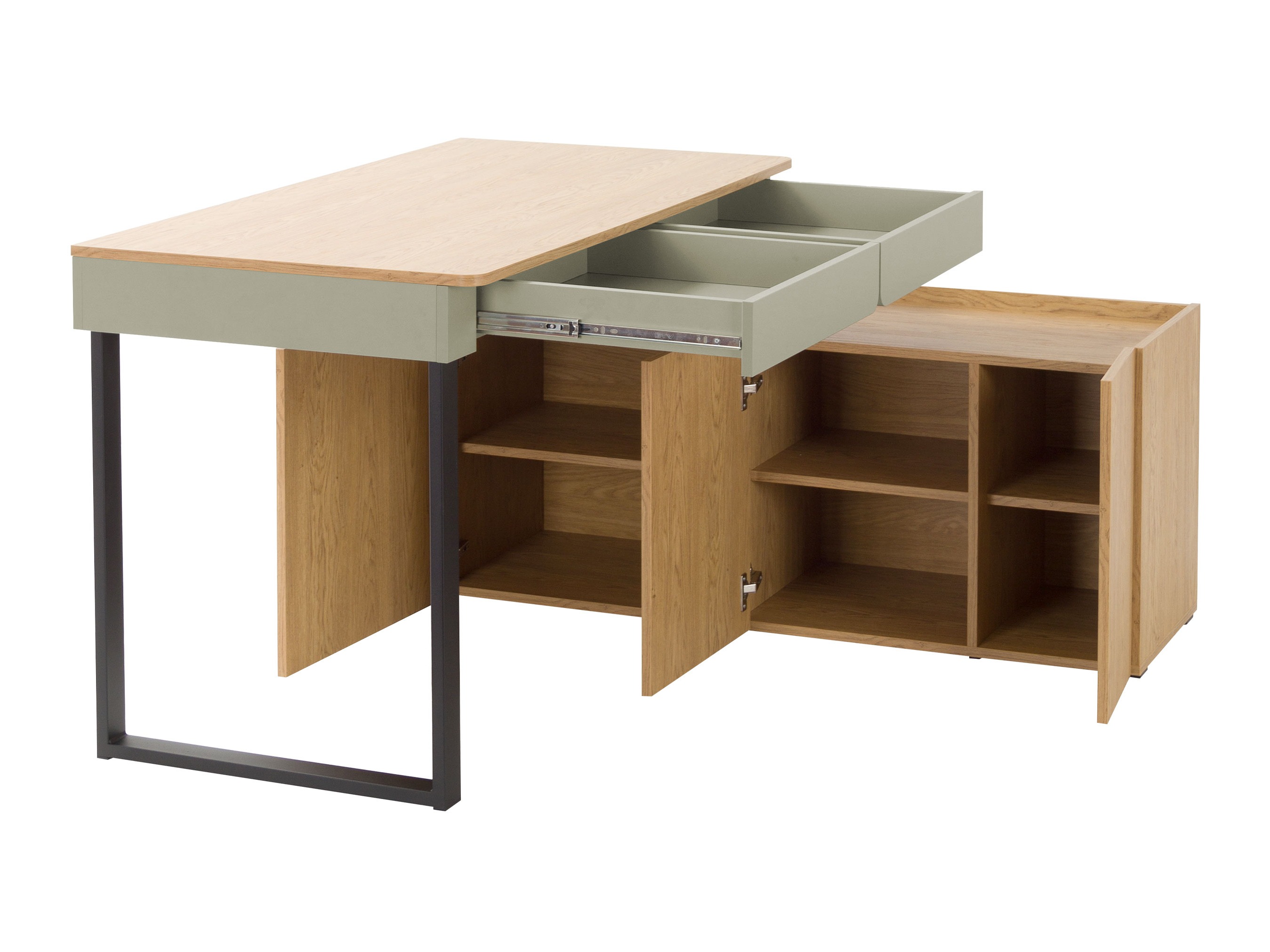 Conjuntos de muebles Fiosono 115 (Beige + Roble claro)