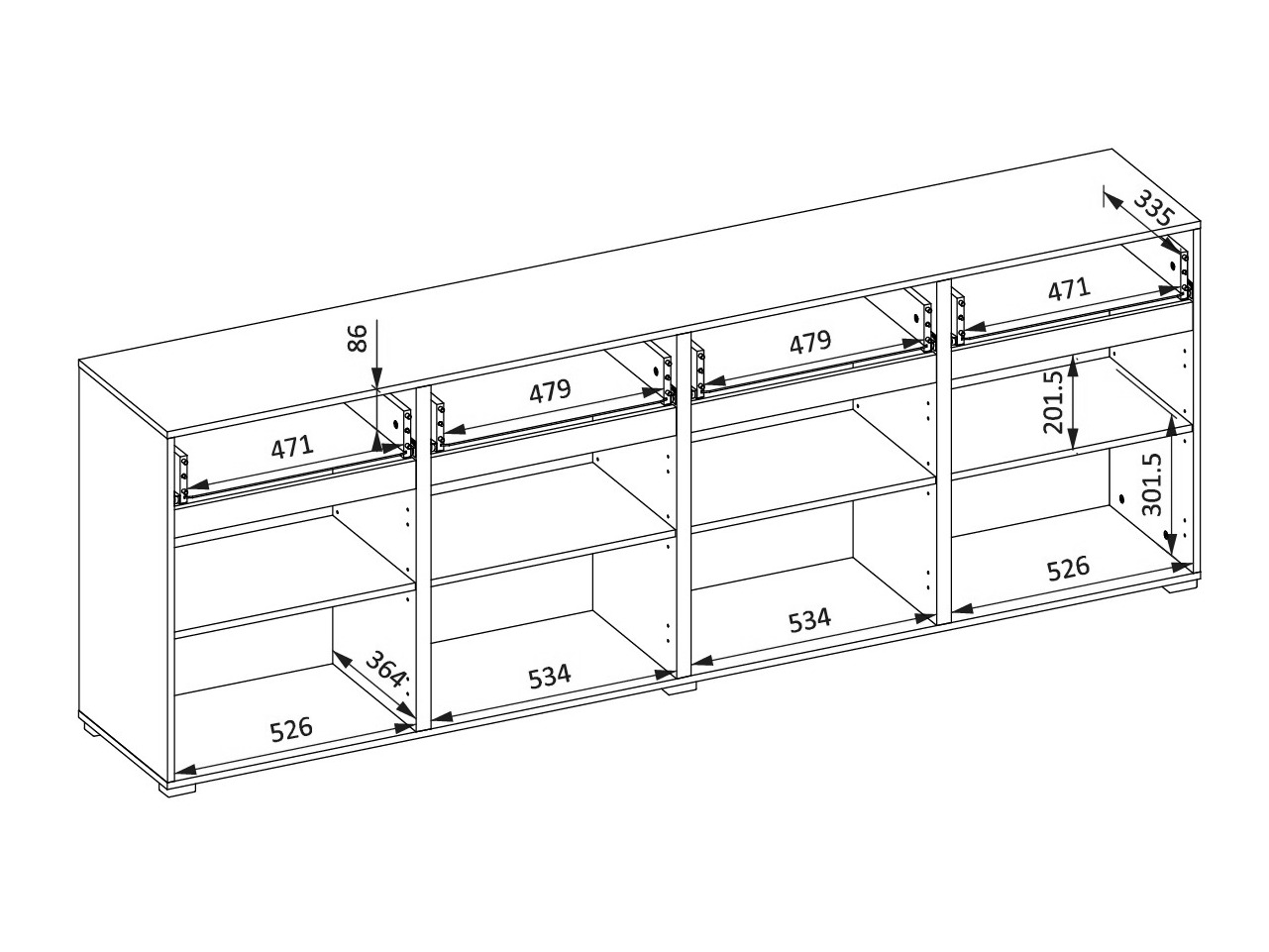 Cómoda Alfere 100 (Roble wotan)