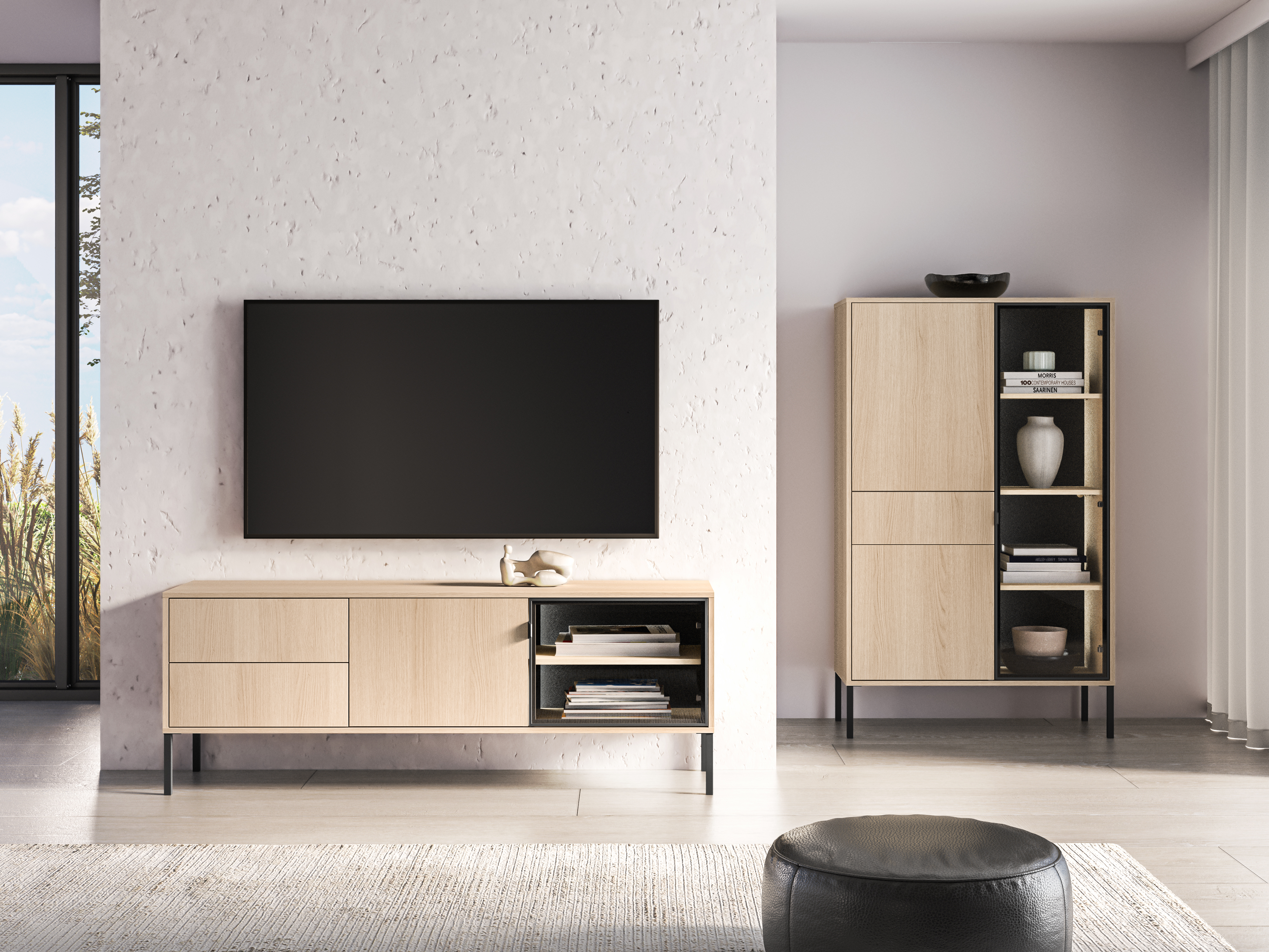 Conjunto de salón Virsalo 105 (Roble)