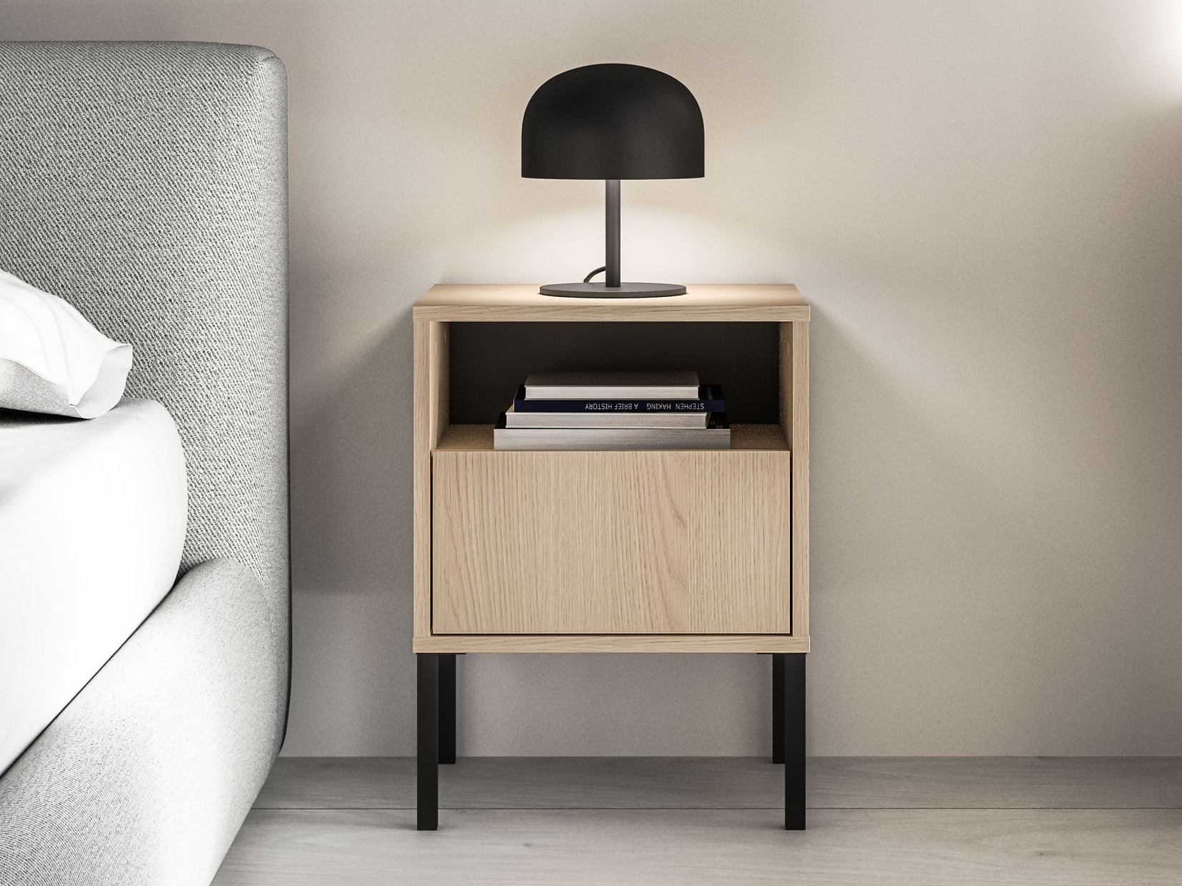 Mesilla de noche Virsalo 104 (Roble)