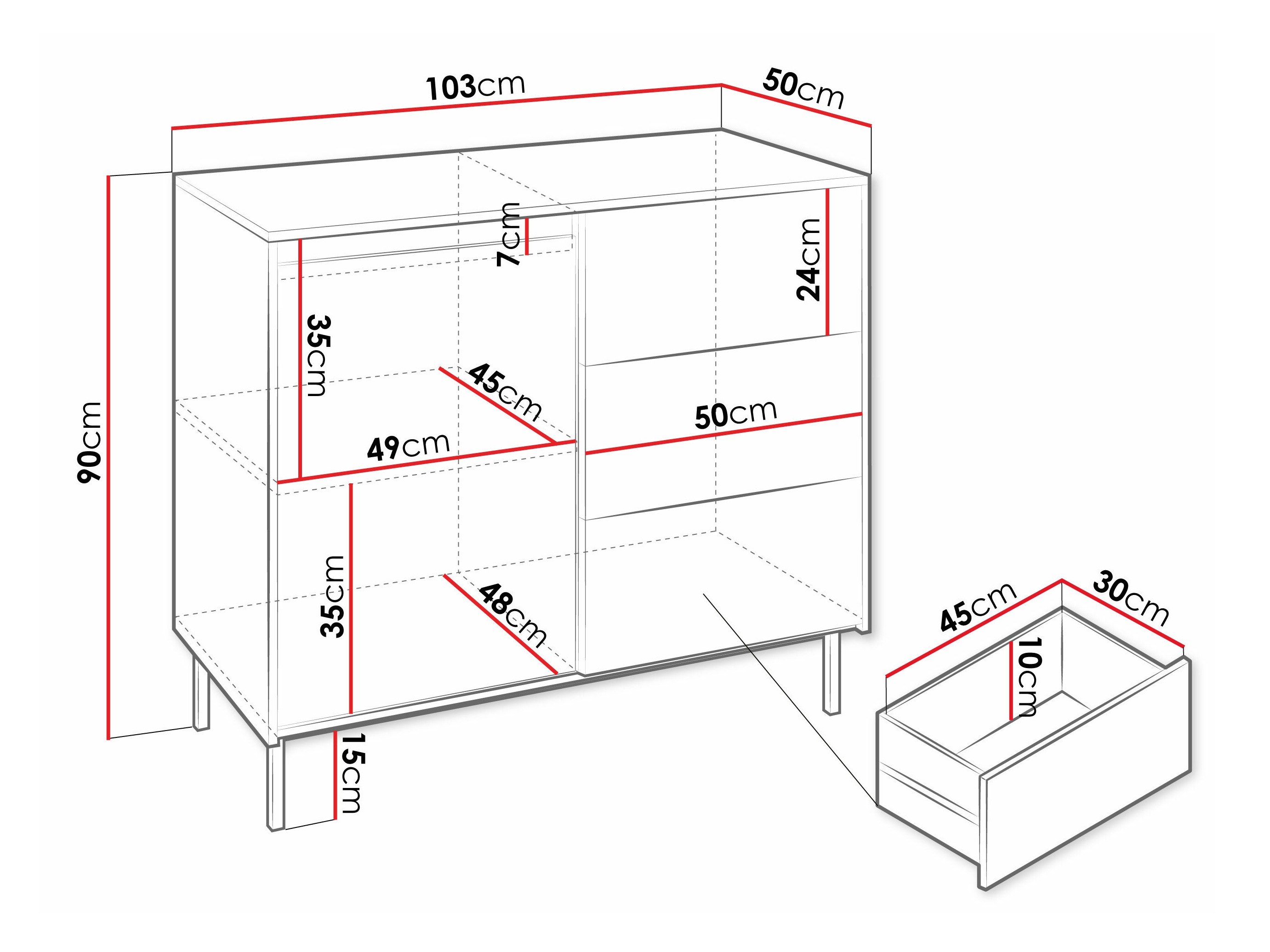 Cómoda Comfivo Delruva (Blanco)