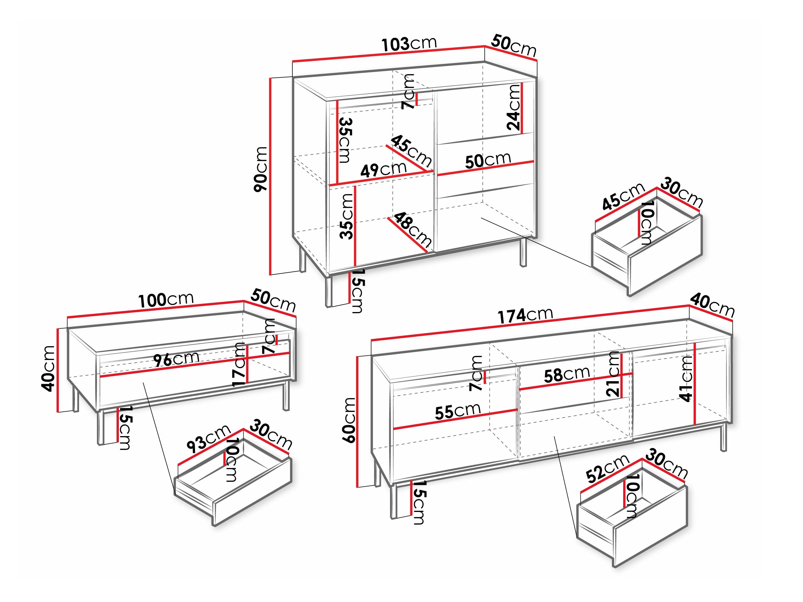 Conjunto de salón Comfivo Delruva II (Blanco)