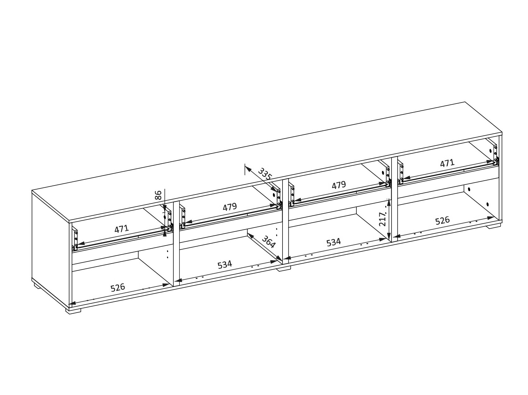 Mueble TV Alfere 101 (Blanco)