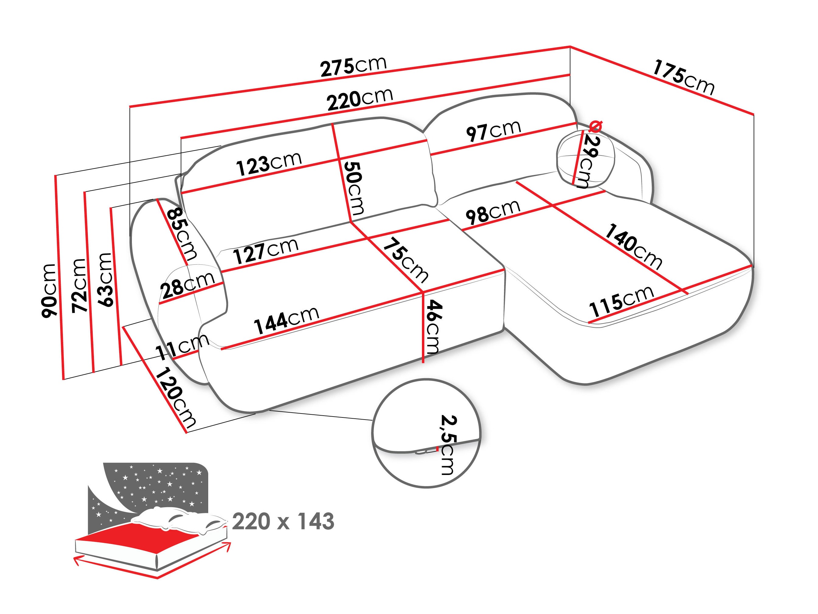 Sofá rinconero TrendyNest Ardea I (Now Or Never 03)