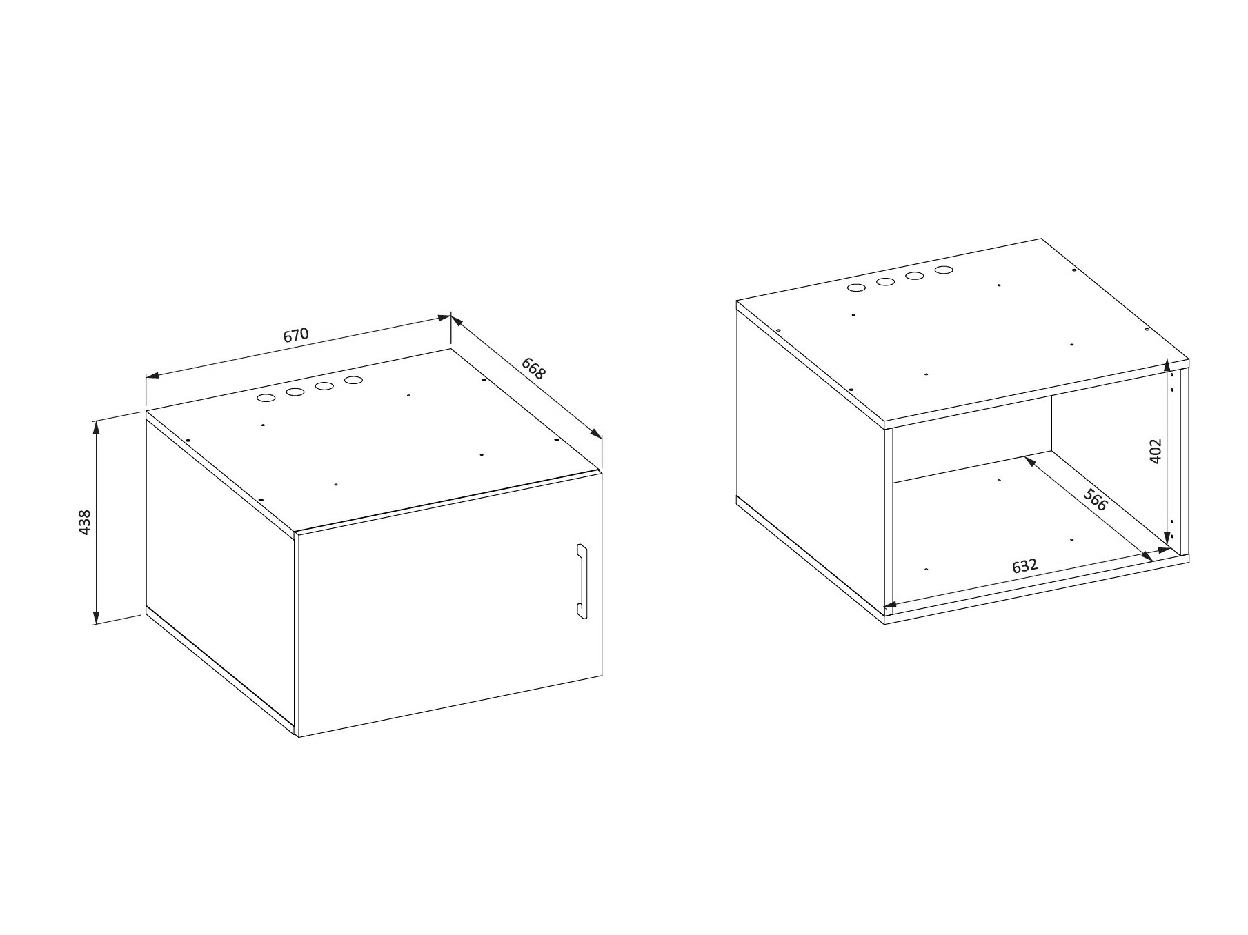 Armario colgante para baño Novdele 104 (Nogal)